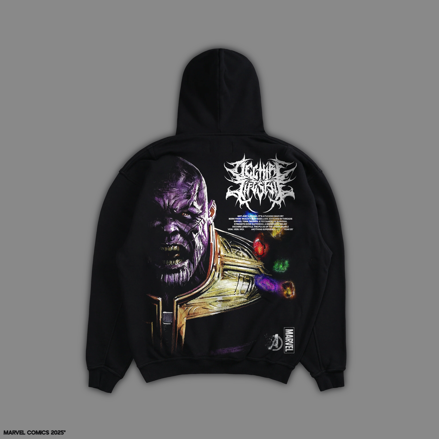 INEVITABLE 'LIMITED' DL:MADE 4060 TERRY HOODIE IN BLACK