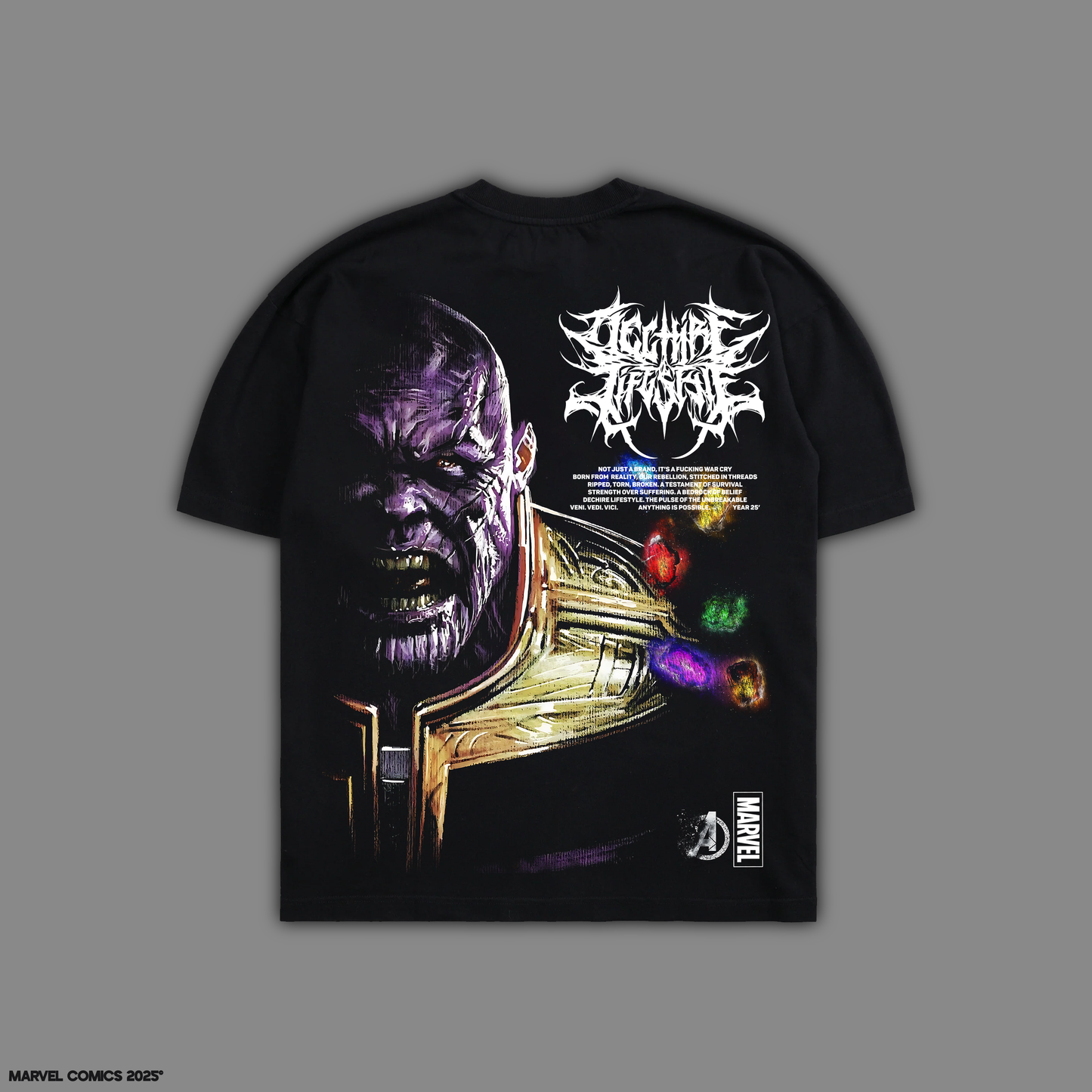 INEVITABLE 'LIMITED' 10oz OVERSIZED TEE IN BLACK