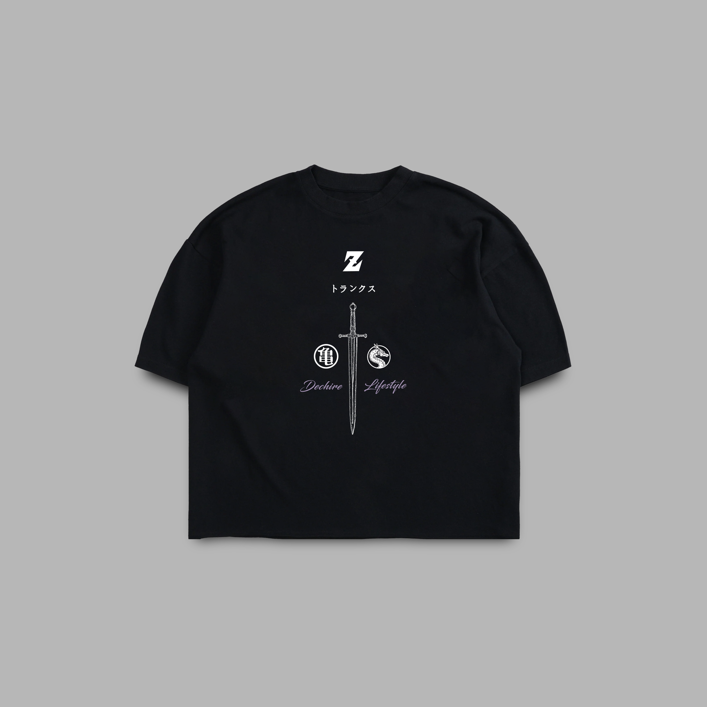 TRUNKS 00' '1 OF 100' OVERSIZED BOXY TEE IN BLACK