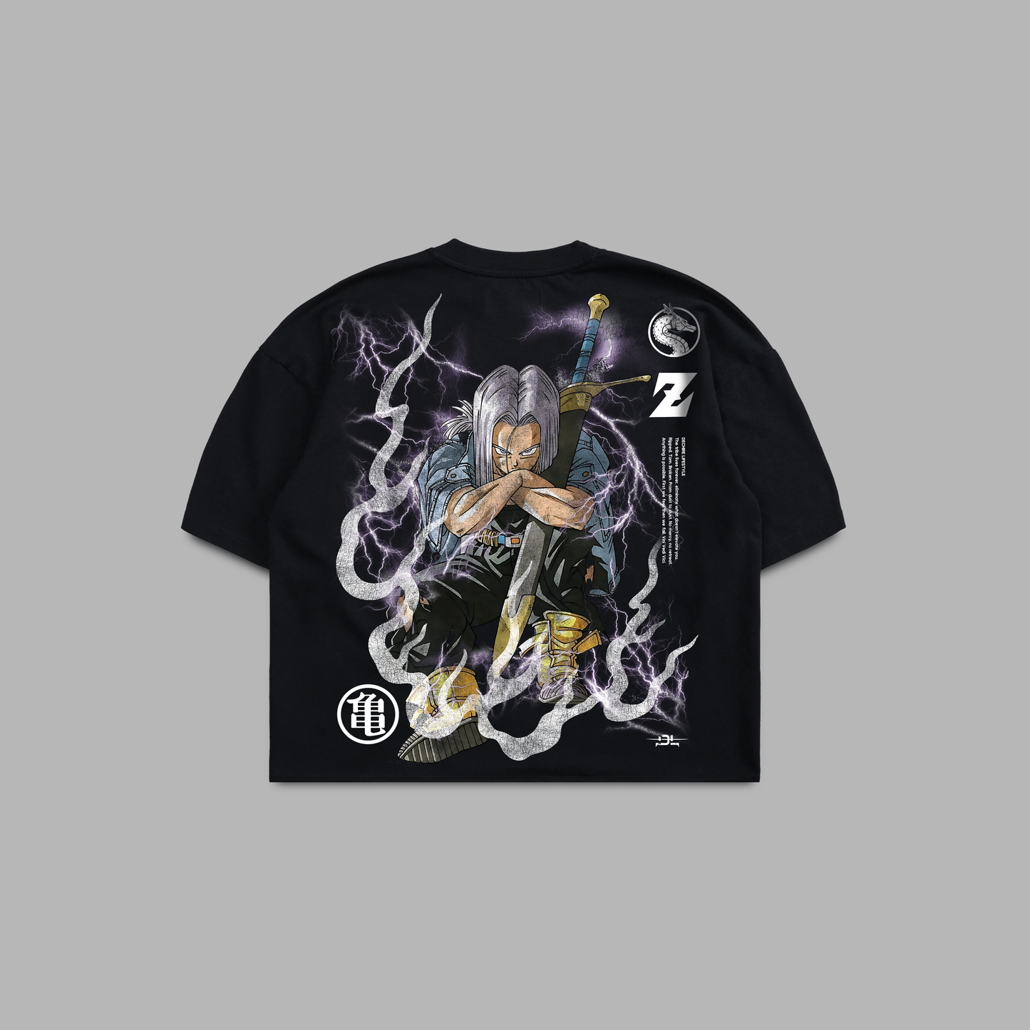TRUNKS 00' '1 OF 100' OVERSIZED BOXY TEE IN BLACK