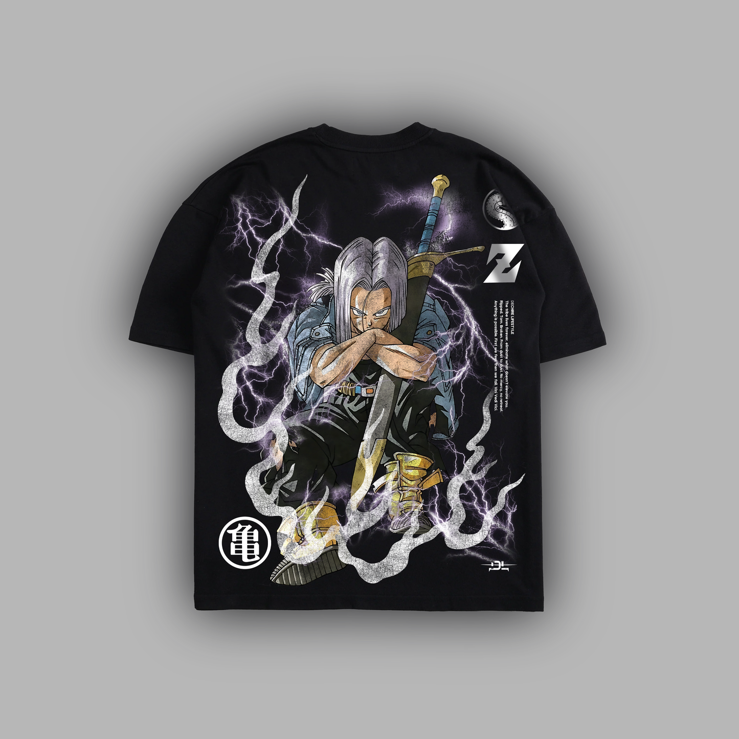 TRUNKS 00' '1 OF 200' OVERSIZED TEE IN BLACK