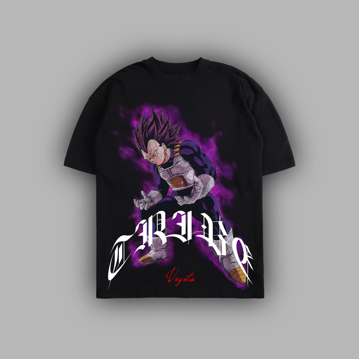 VEGETA ULTRA EGO '1 OF 100' OVERSIZED TEE IN BLACK