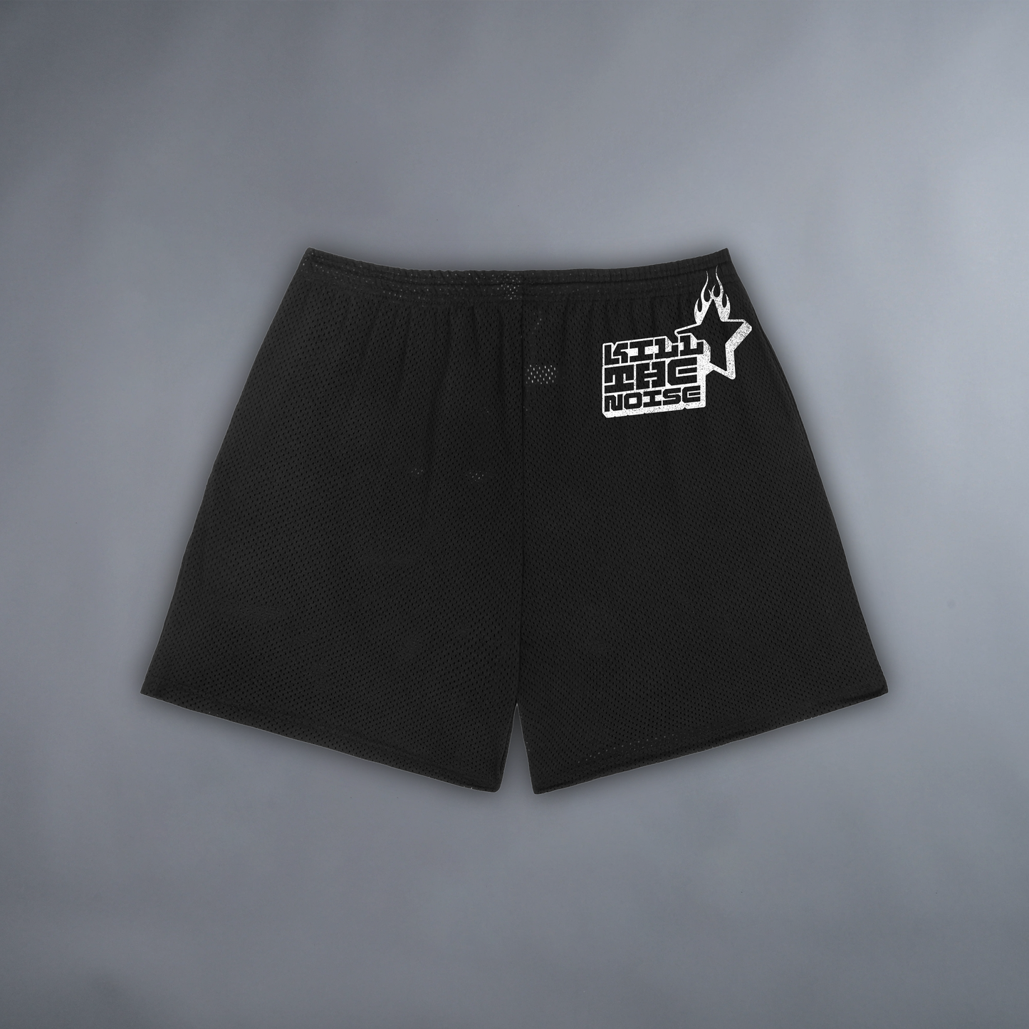 WHAT TIME IS IT?.. MESH SHORTS IN BLACK