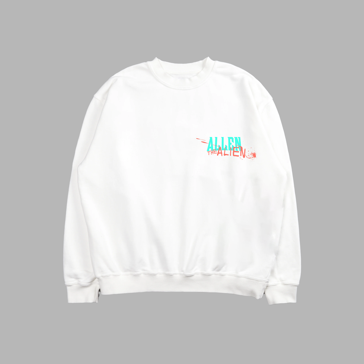ALLEN THE ALIEN 'LIMITED' 11oz CREWNECK IN WHITE