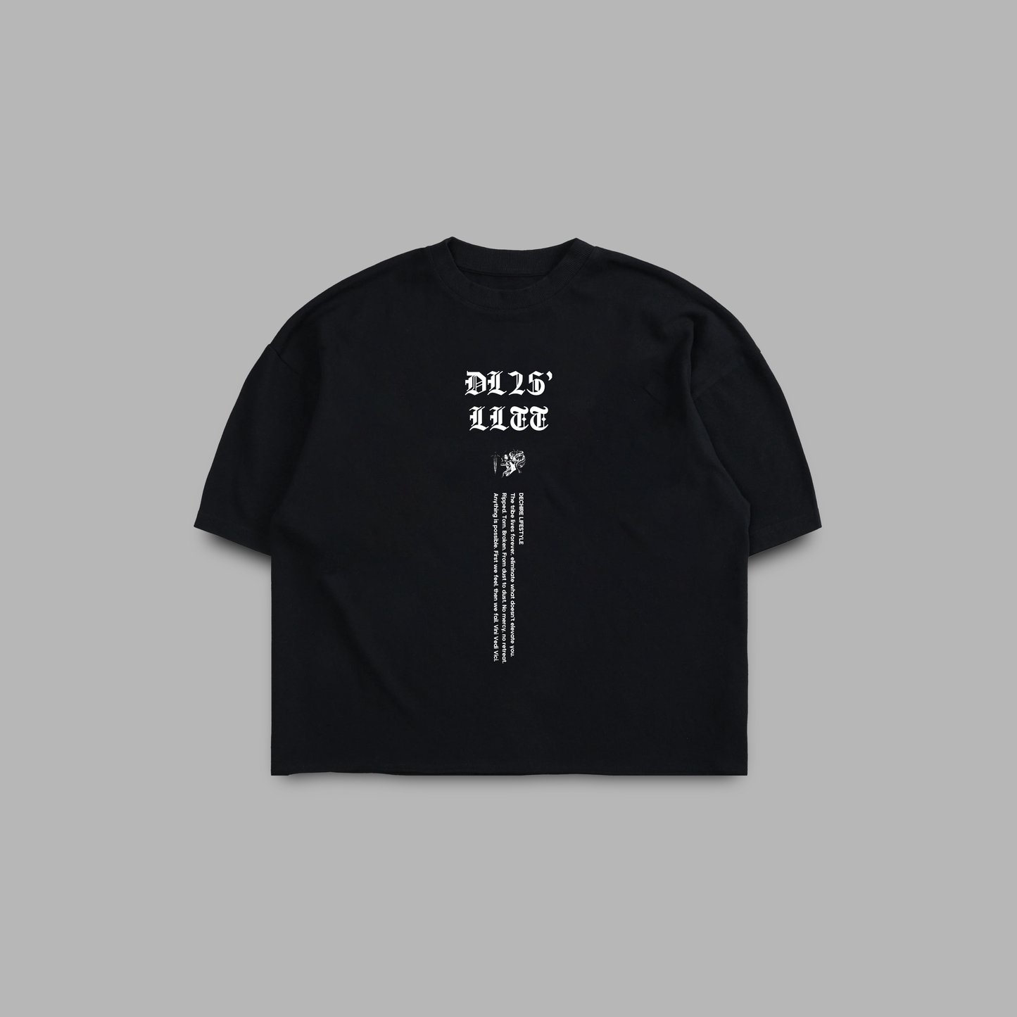 PAIN AND PASSION 'LIMITED' OVERSIZED BOXY TEE IN BLACK