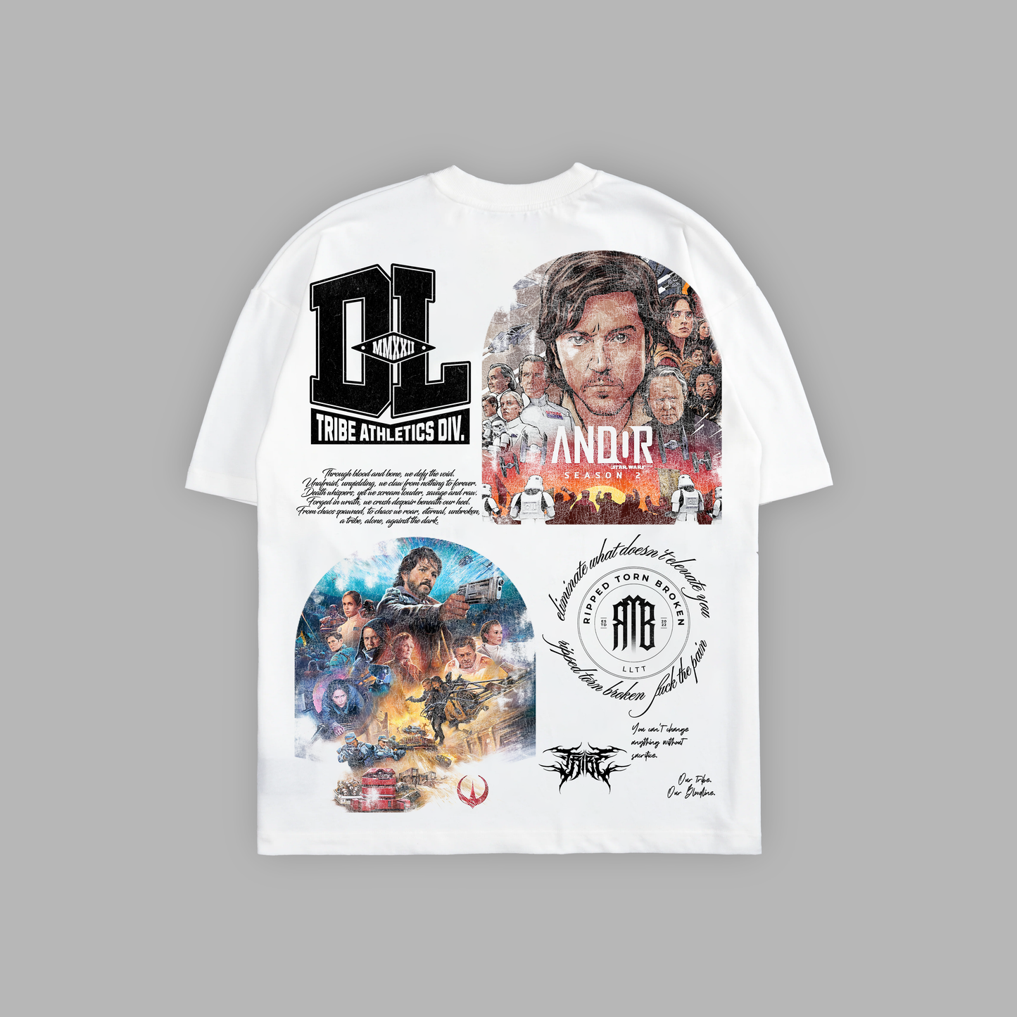 ANDOR 'LIMITED' 6oz OVERSIZED TEE IN WHITE