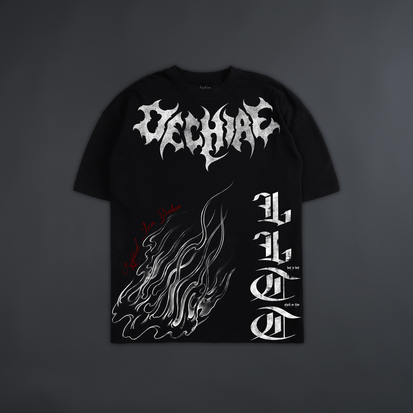 CRYSTAL TITAN '15 YEAR ANNIVERSARY EDITION' DROP SHOULDER TEE IN BLACK