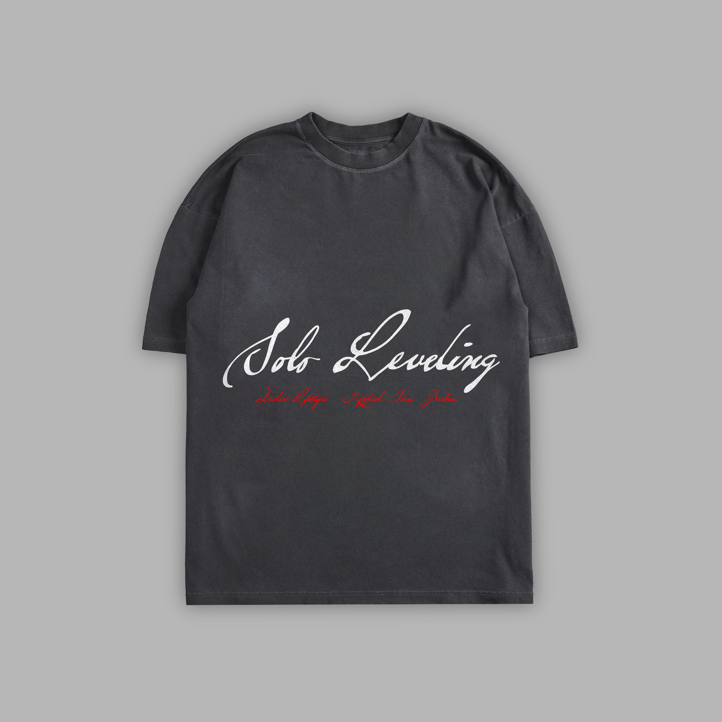 ARISE.. 'LIMITED' 8oz OVERSIZED TEE IN LIGHT GREY