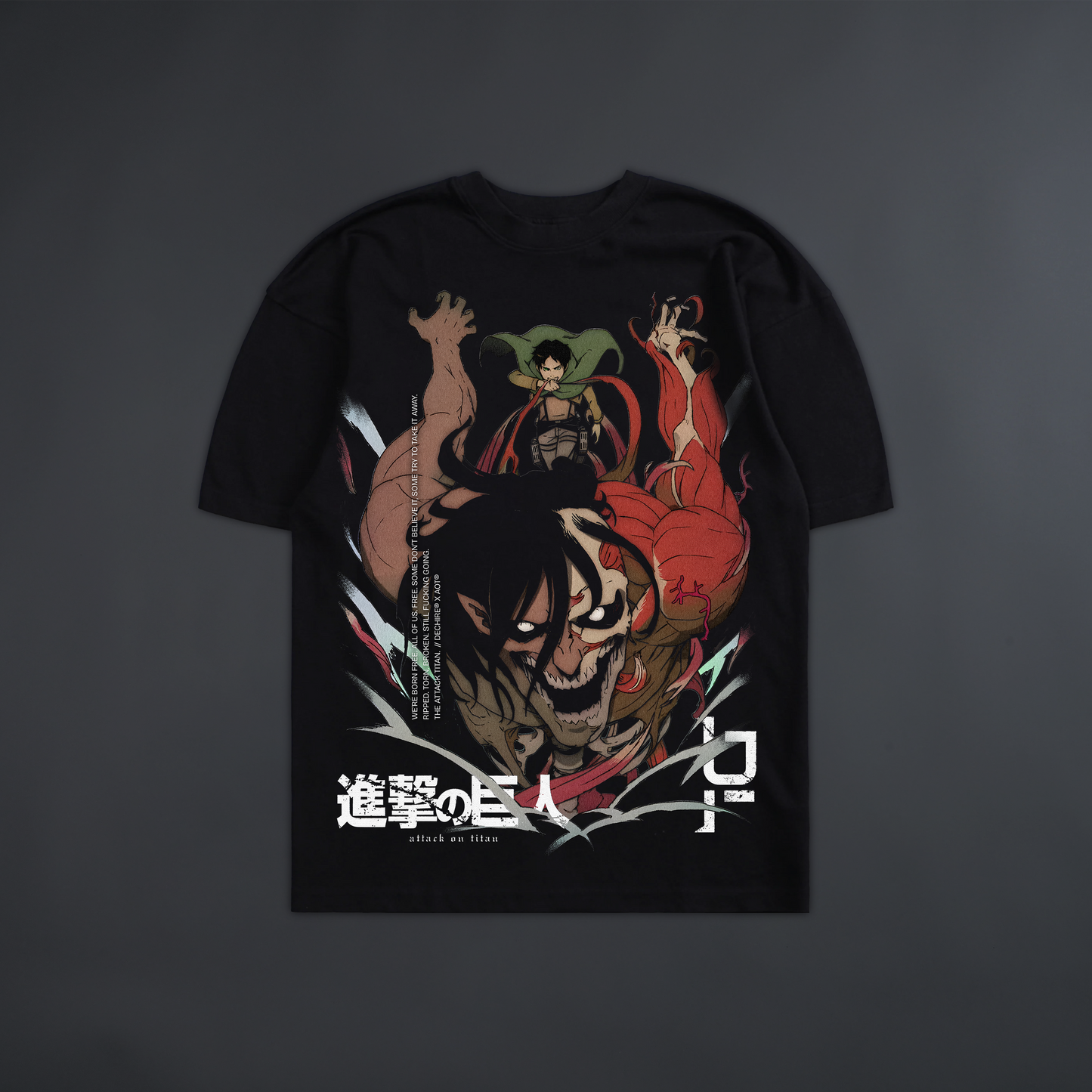 EREN YAEGAR 'LIMITED' 6oz OVERSIZED TEE IN BLACK