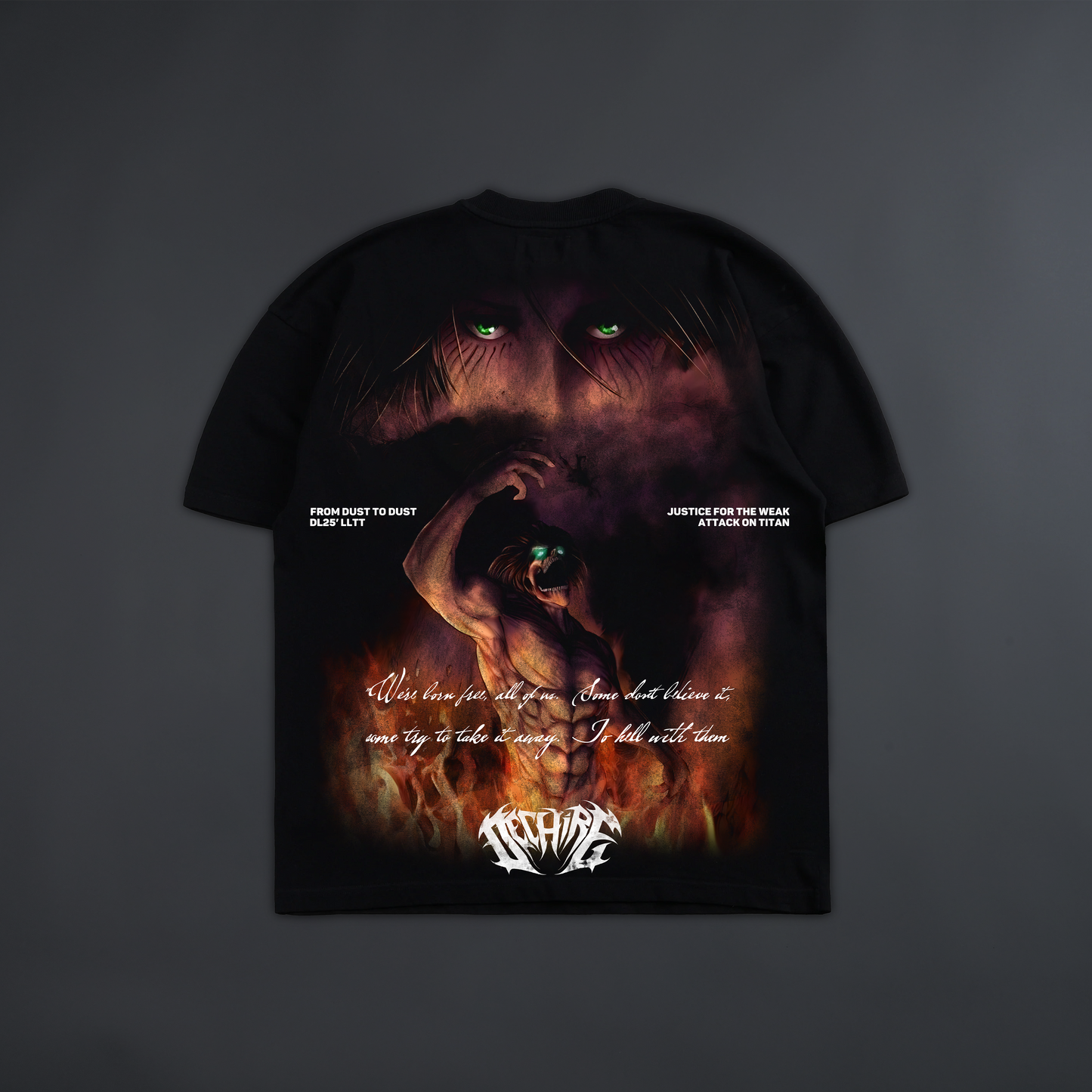 THE ATTACK TITAN 'LIMITED' 6oz OVERSIZED TEE IN BLACK