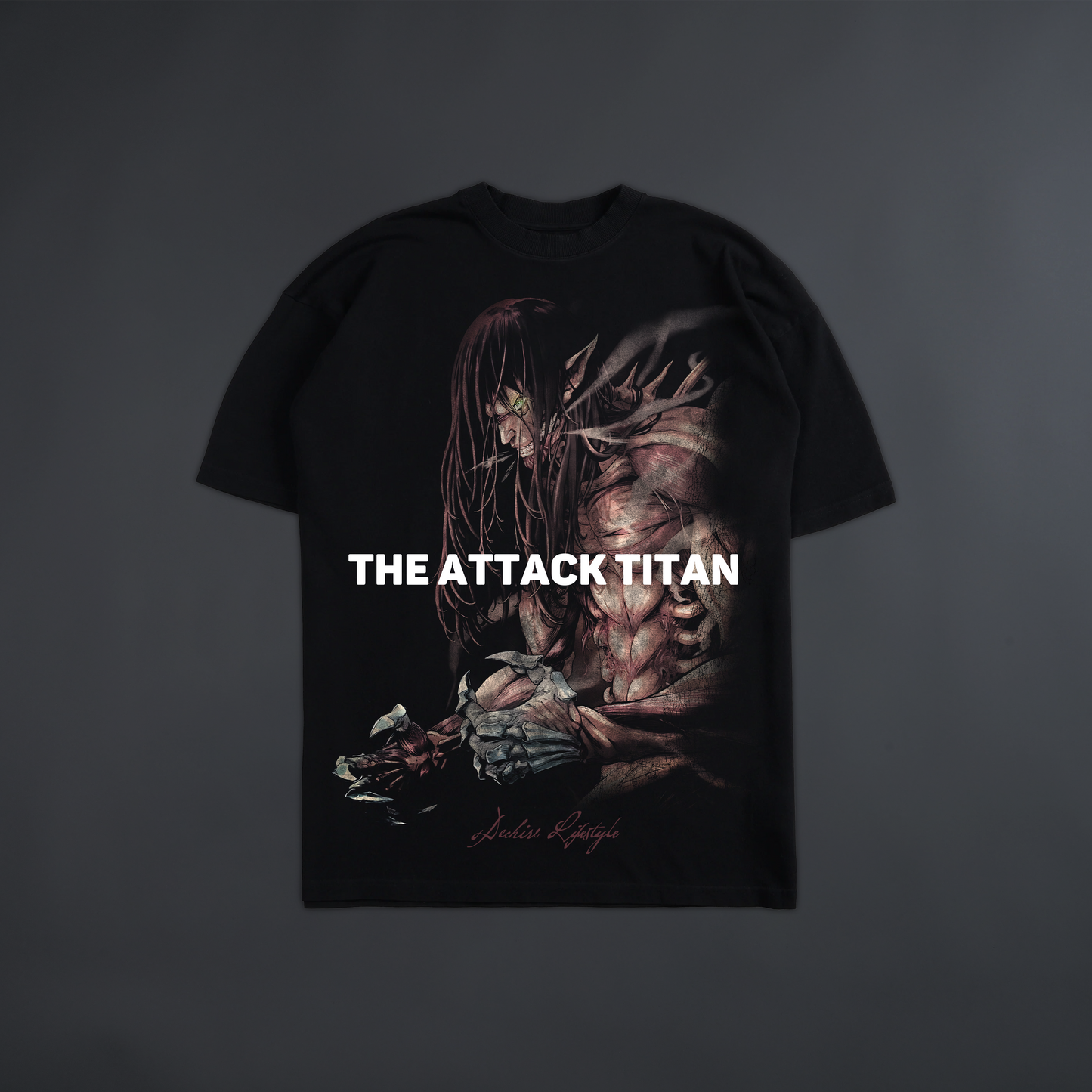THE ATTACK TITAN 'LIMITED' 6oz OVERSIZED TEE IN BLACK