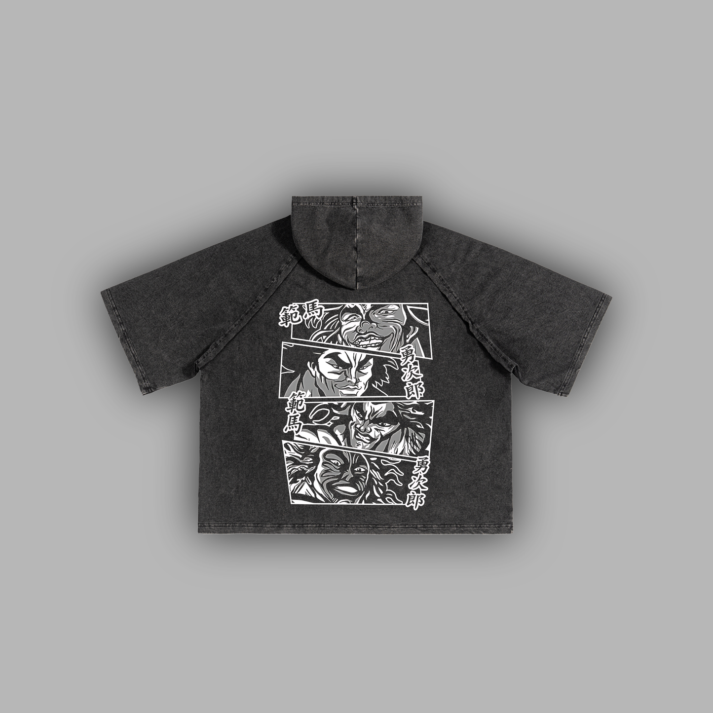 PANEL 73 '1 OF 50' GRUNGE SNOW WASHED OS HOODED BOXY TEE