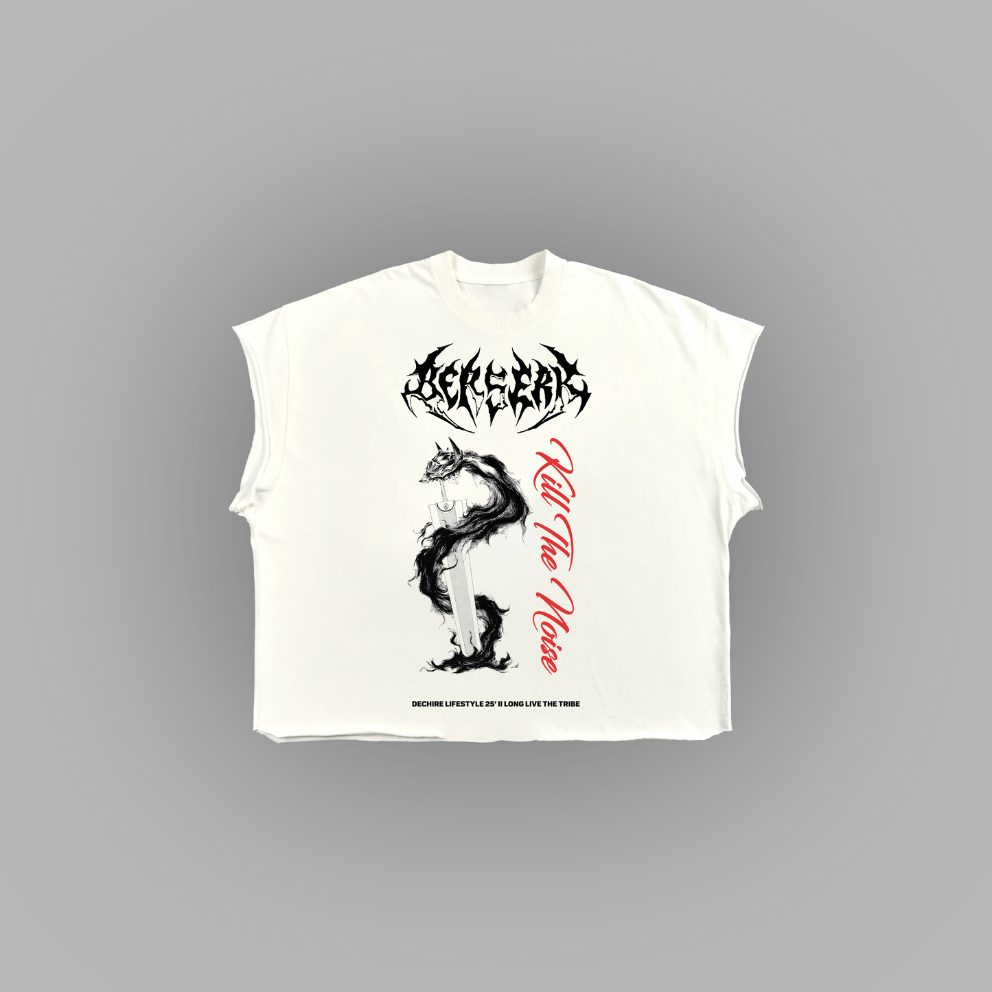 BERSERKER LOOSE MUSCLE TEE IN WHITE