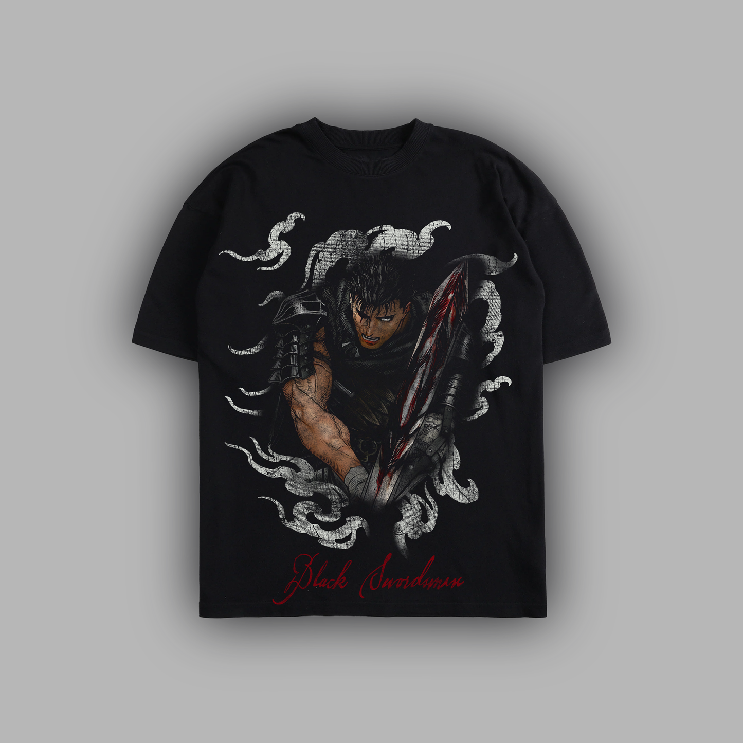 BLACK SWORDSMAN '1 OF 200' 6oz OVERSIZED TEE IN BLACK