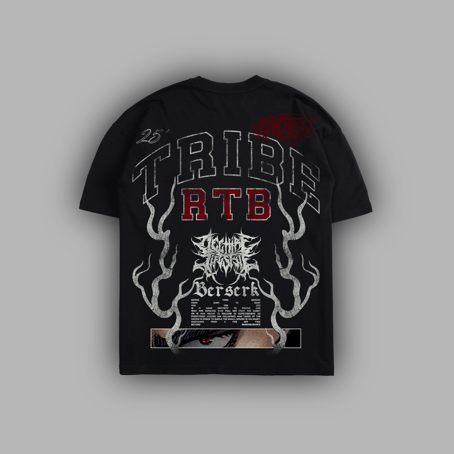 BLACK SWORDSMAN '1 OF 200' 6oz OVERSIZED TEE IN BLACK