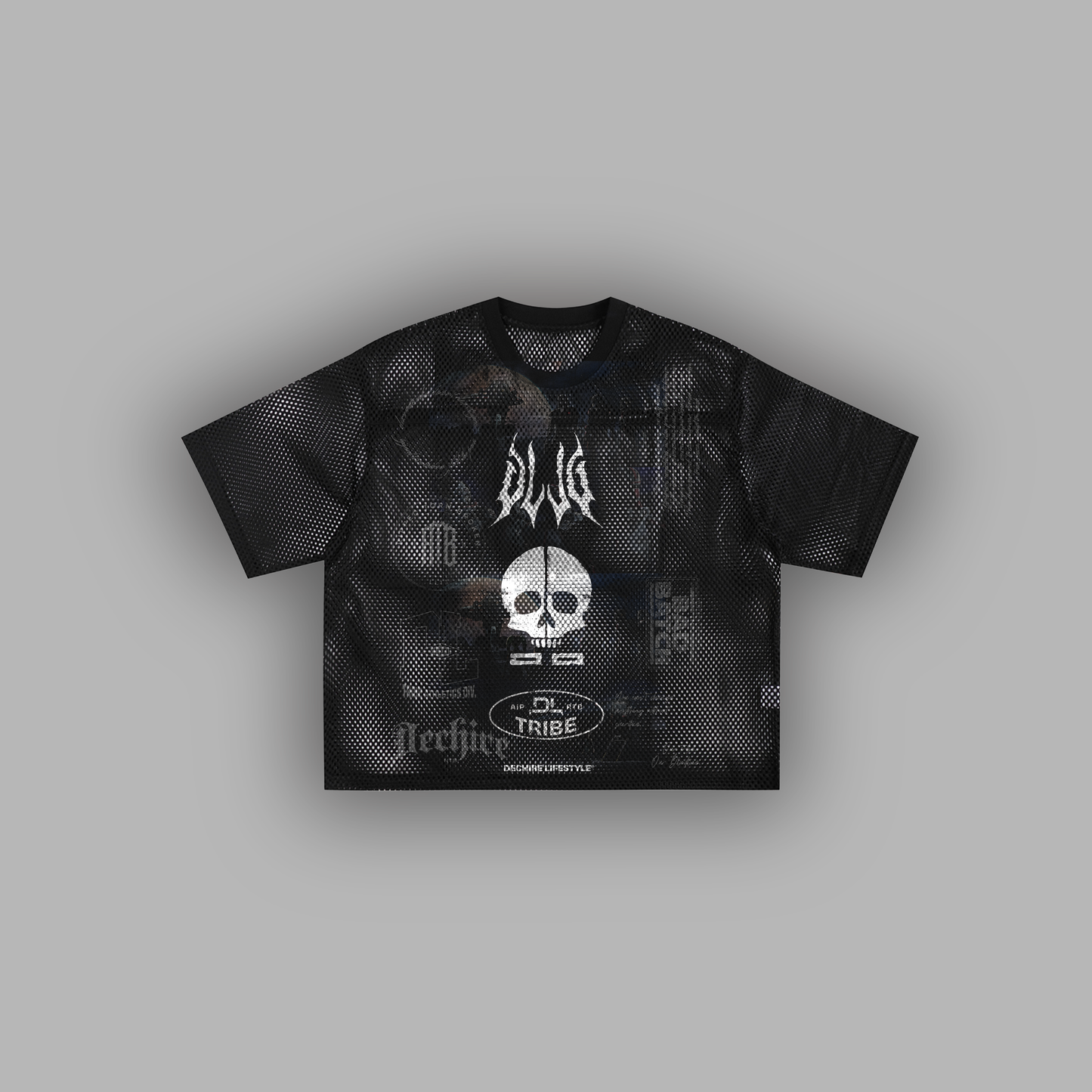 THE BAD BATCH '1 OF 50' BOXY FISHNET TEE IN BLACK
