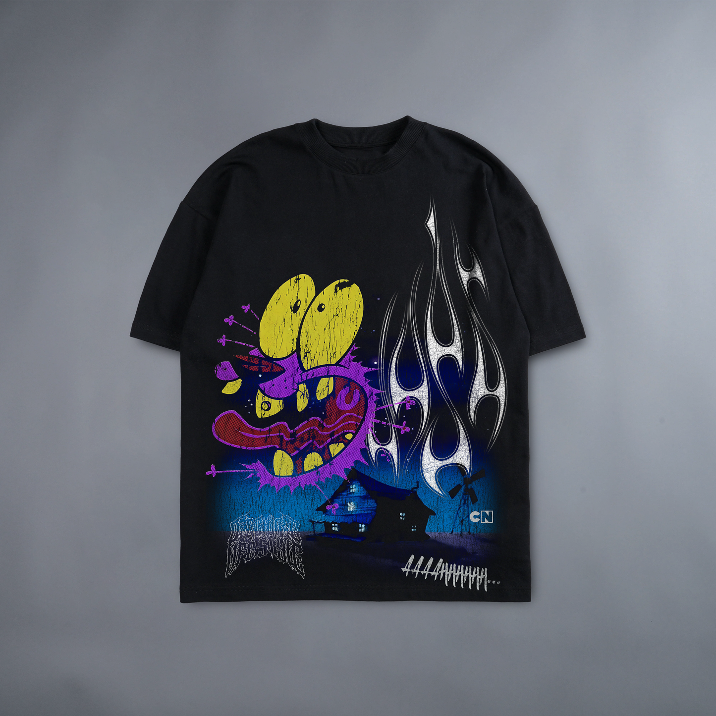 "YOU STUPID DOG!" 'LIMITED' 240X BOXY OVERSIZED TEE IN BLACK