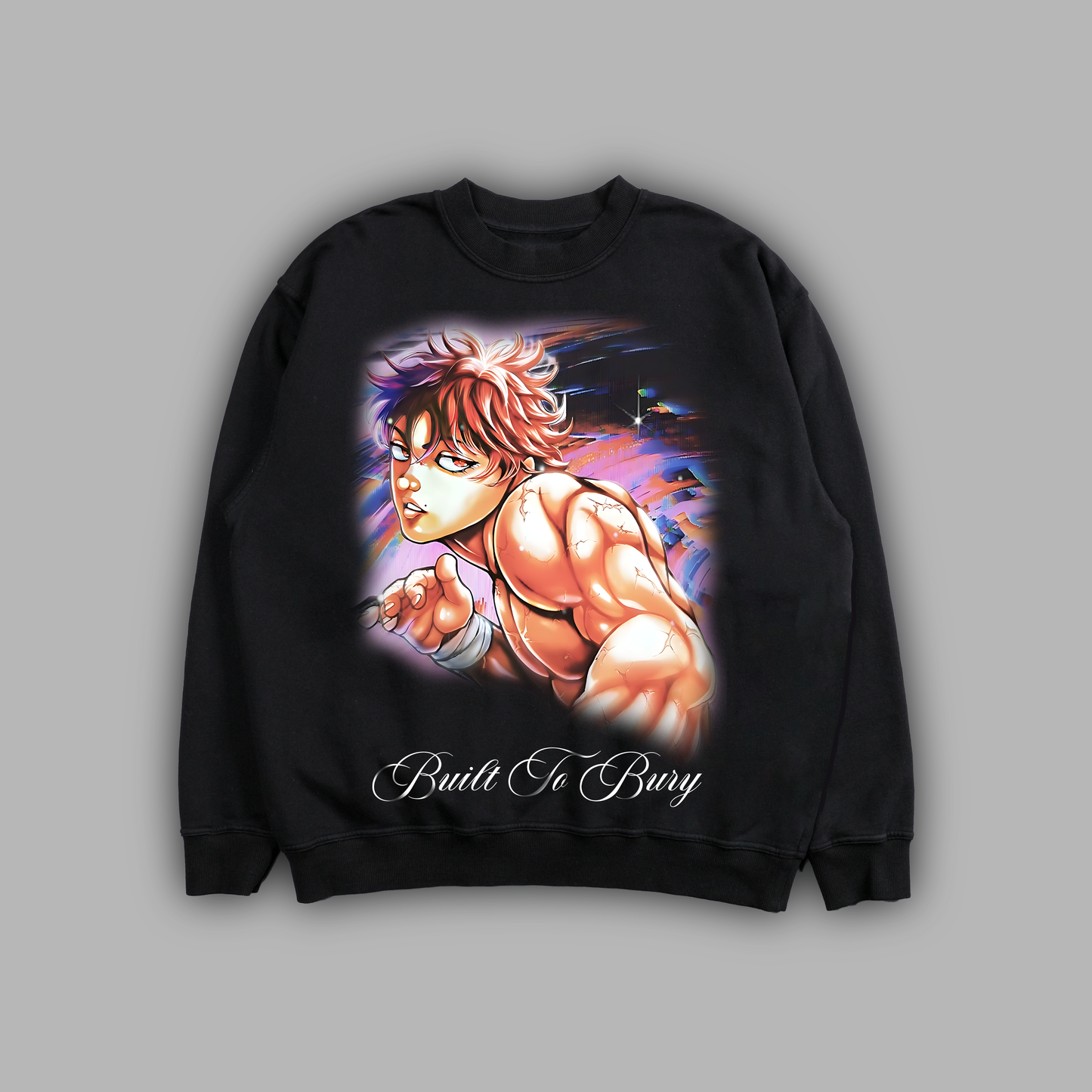 BUILT TO BURY CREWNECK IN SHADOW BLACK