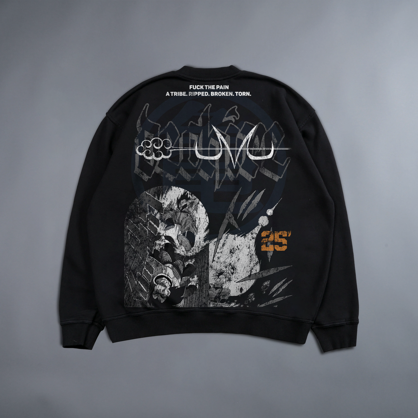 CLASH OF SAIYANS 'LIMITED' OVERSIZED CREWNECK IN BLACK