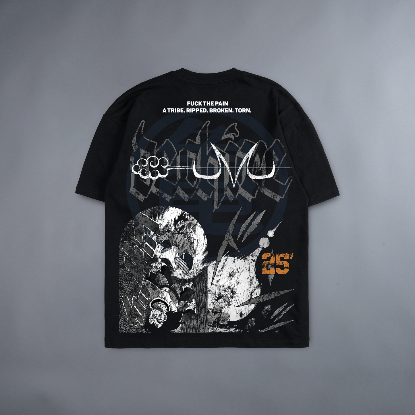 CLASH OF SAIYANS 'LIMITED' 240X BOXY OVERSIZED TEE IN BLACK