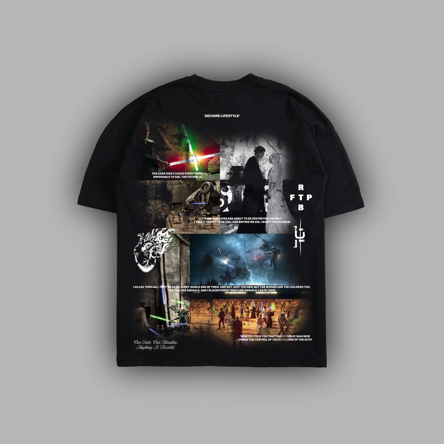EP. II ATTACK OF THE CLONES 'LIMITED' 8oz OVERSIZED TEE IN BLACK