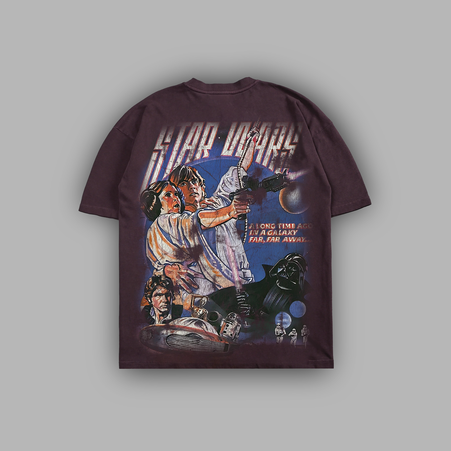 EP. IV A NEW HOPE 'LIMITED' SUEDED TEE IN PLUM