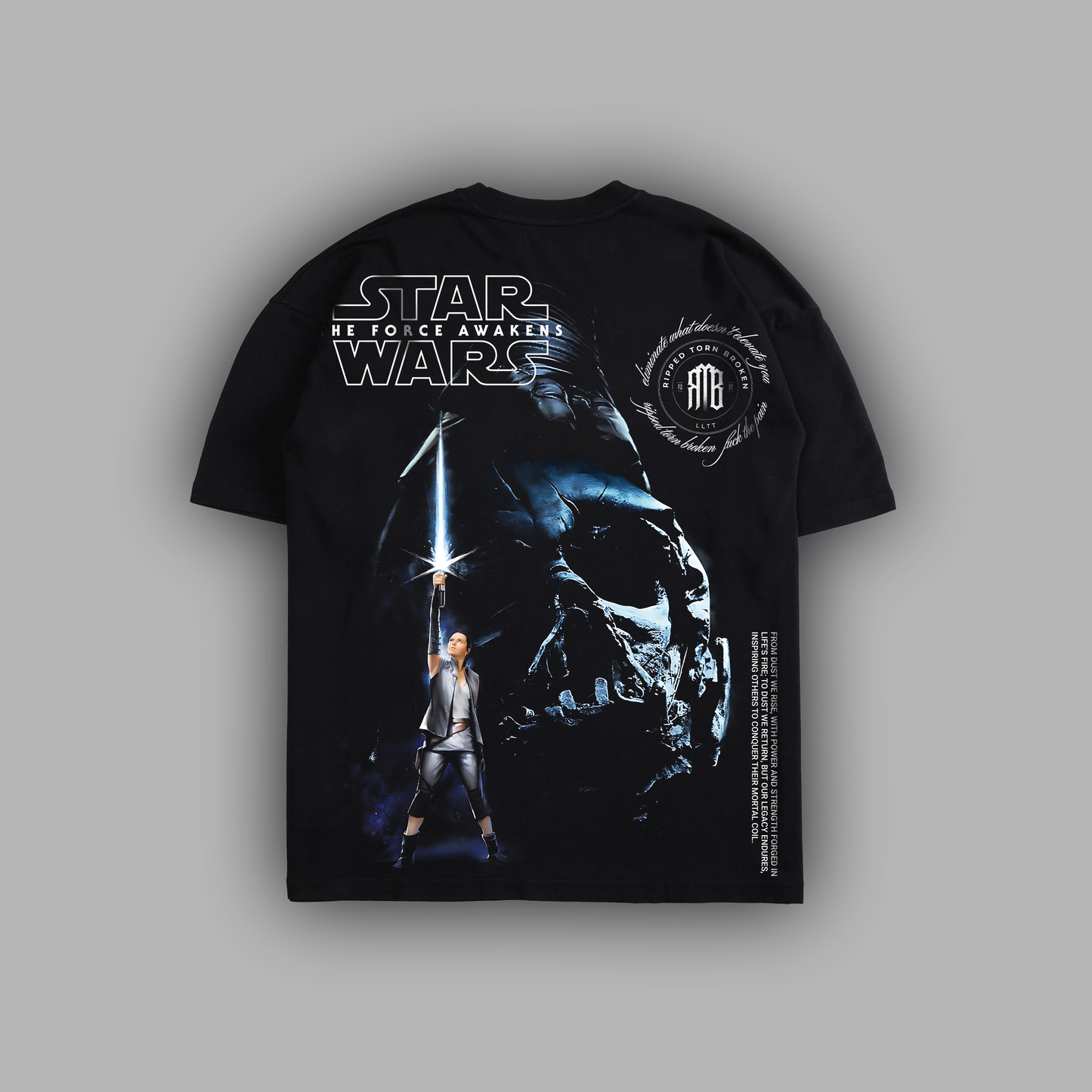 EP. VII THE FORCE AWAKENS 'LIMITED' 6oz OVERSIZED TEE IN BLACK