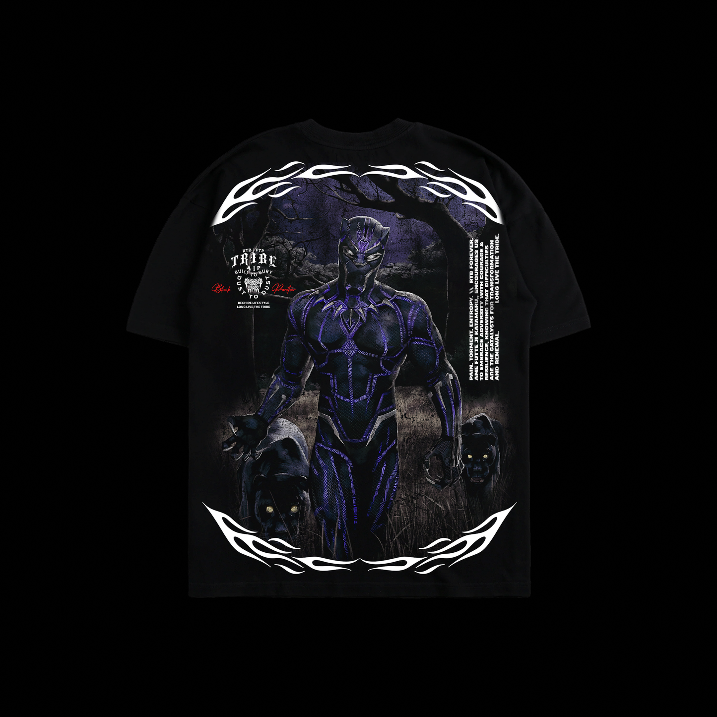 PANTHER'S LEGACY 'LIMITED' OS TEE IN BLACK