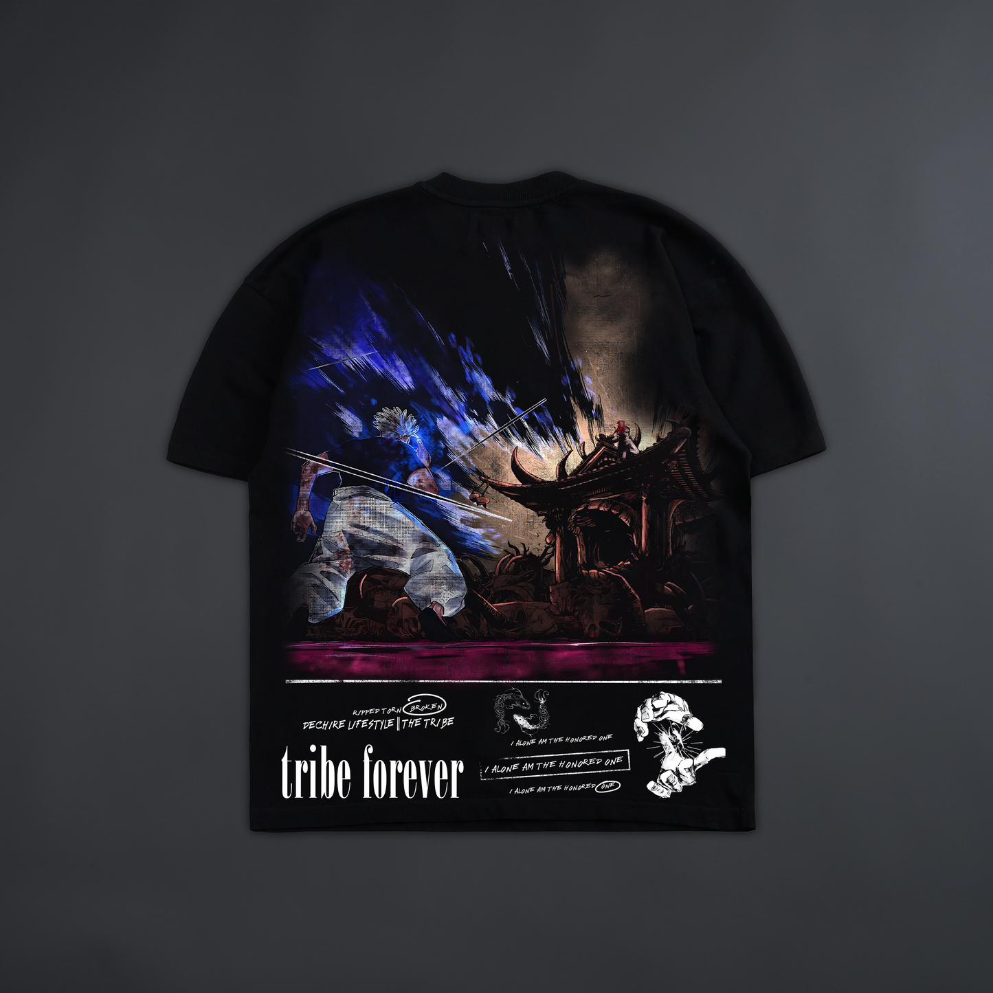 GOJO: UNLIMITED VOID '1 OF 200' OVERSIZED TEE IN BLACK