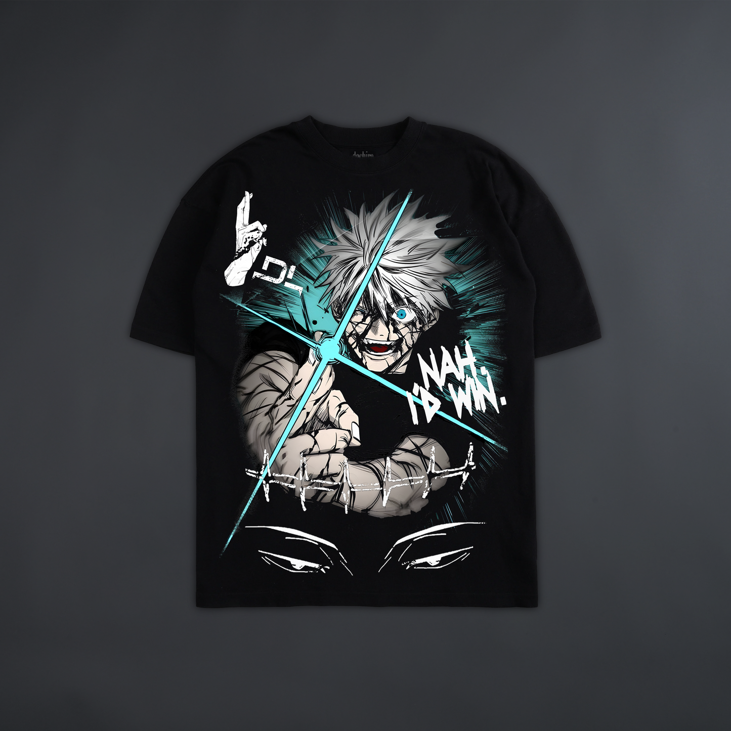 NAH, I'D WIN 'LIMITED' 6oz OVERSIZED TEE IN BLACK