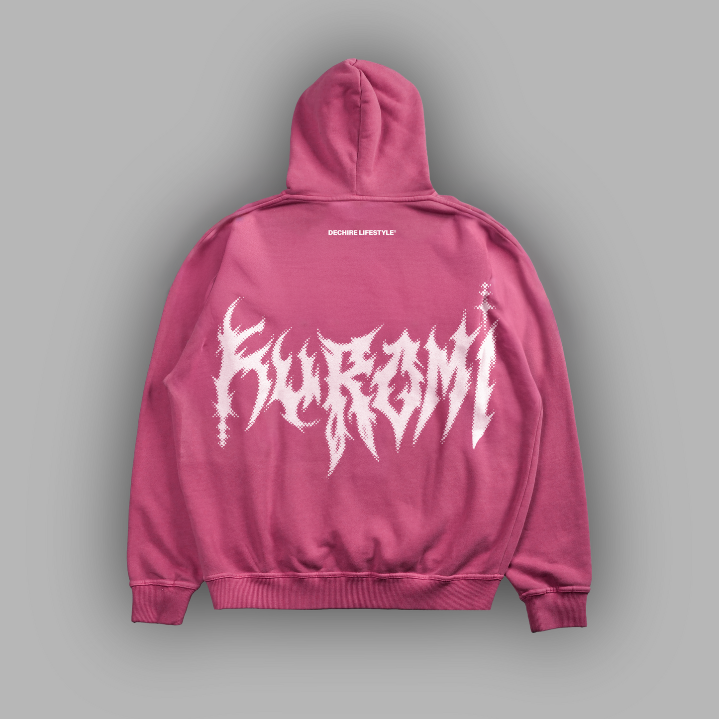 KUROMI 'LIMITED' OVERSIZED HOODIE IN WASHED PINK