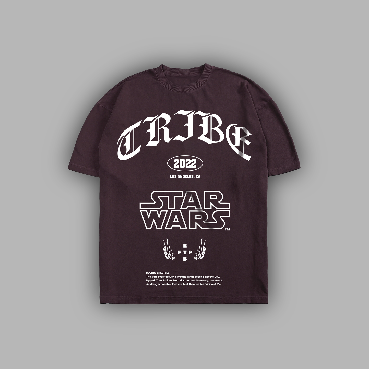 HAN & CHEWIE 'LIMITED' SUEDED TEE IN PLUM