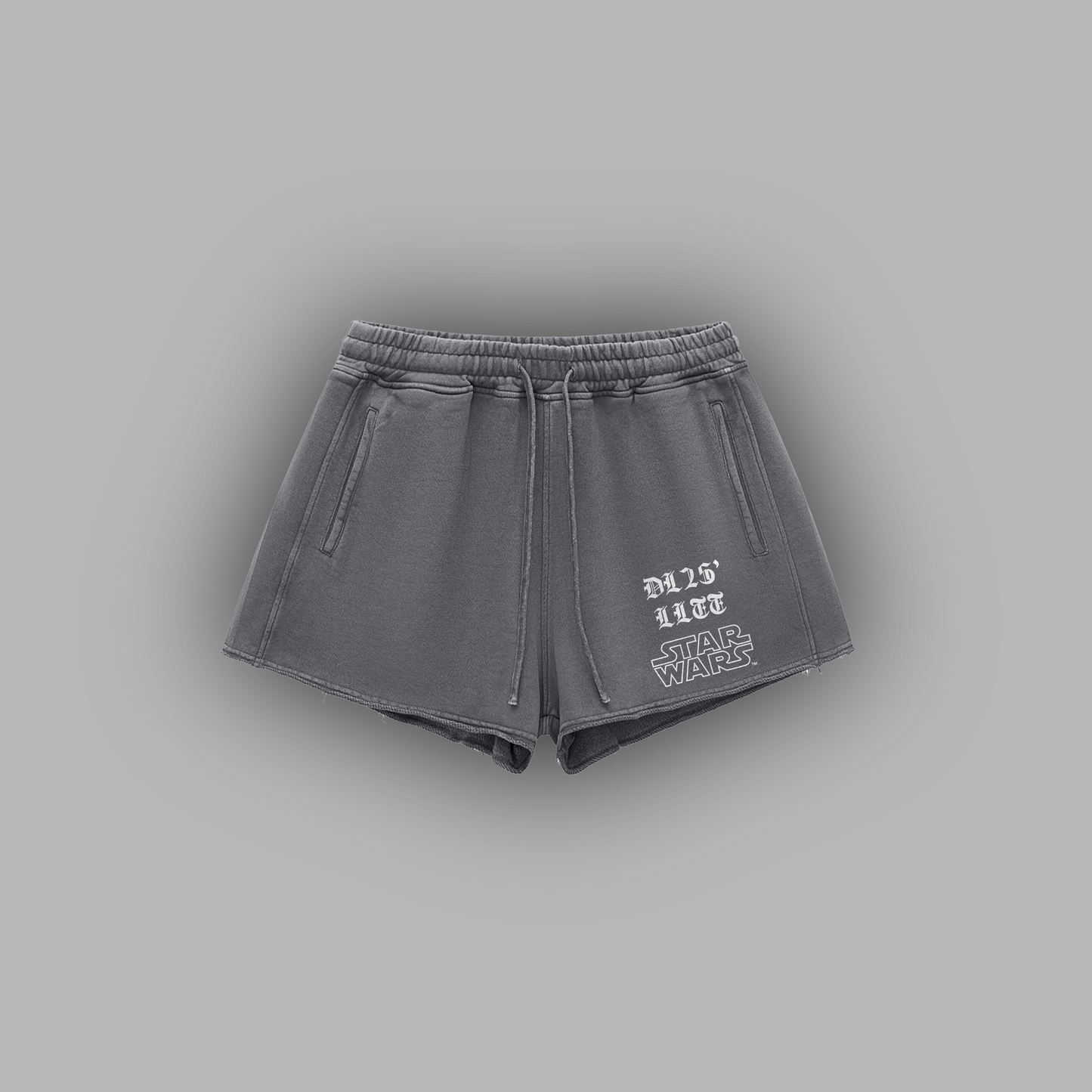 SNOW WASHED 'DAISY DUKES' SHORTS IN GRAY