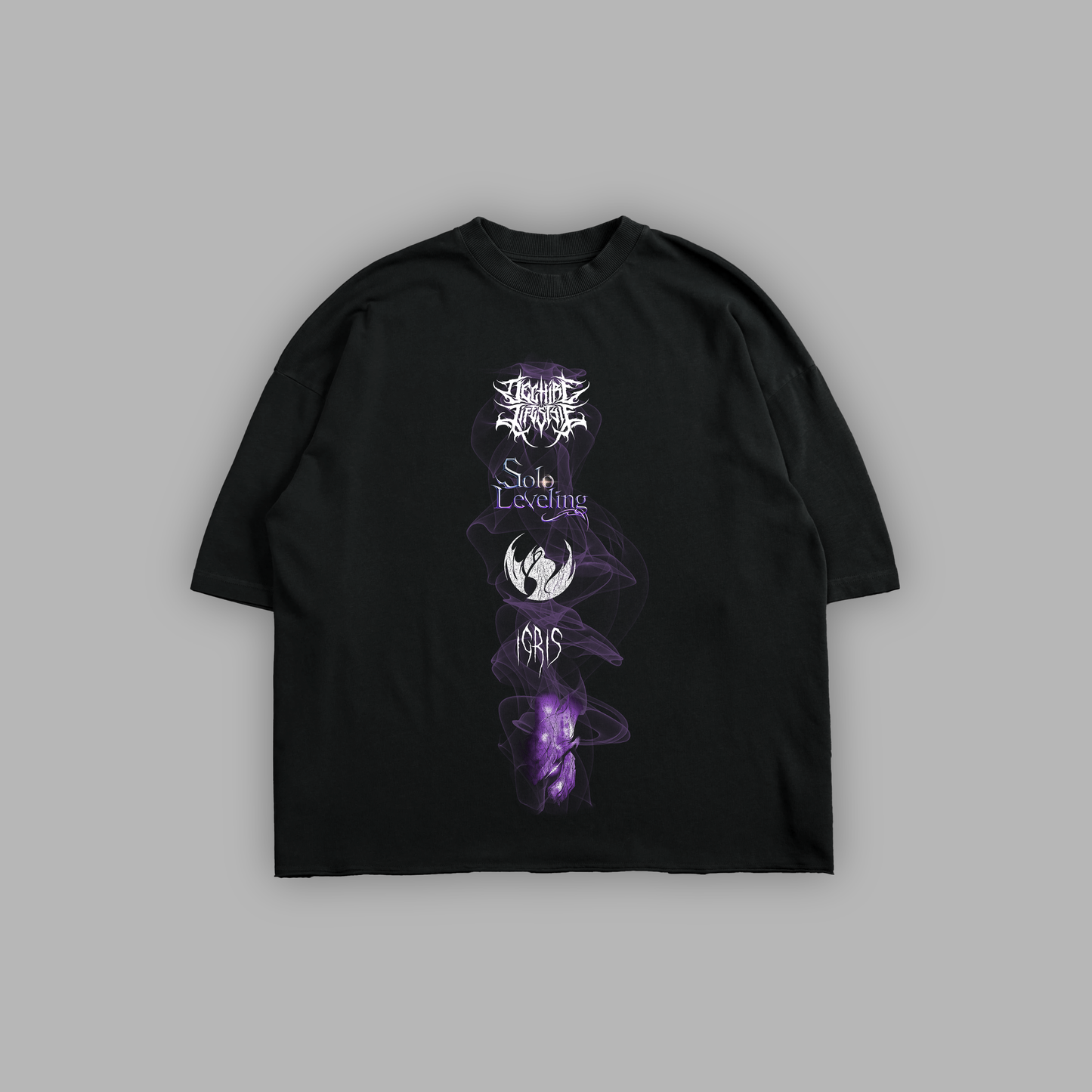 IGIRS THE BLOODRED 'LIMITED' RAW HEM OS TEE IN BLACK