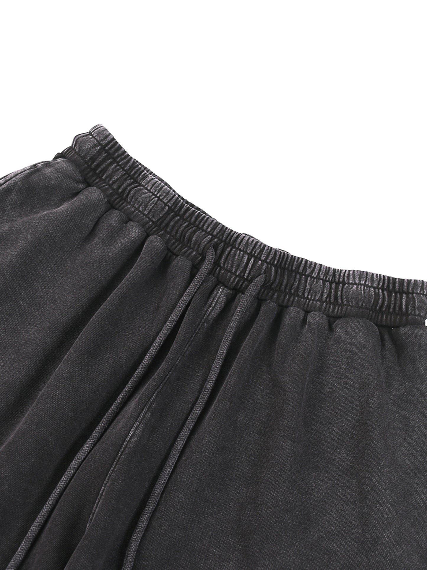 THE PUNISHER 'LIMITED' ACID WASHED WIDE LEG LOUNGE SWEATS IN BLACK