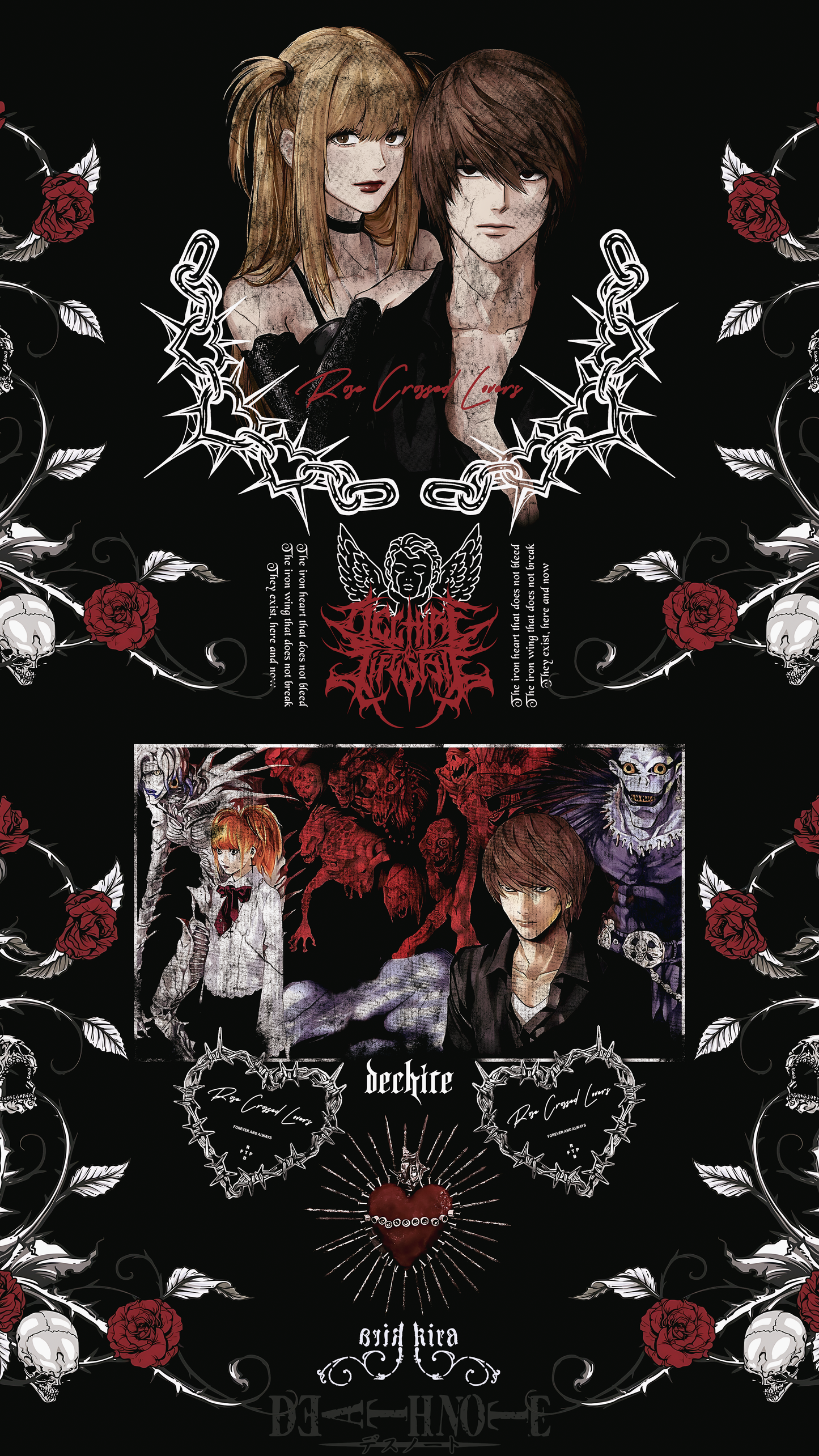 DEATHNOTE: WORLD WITHOUT LOVE '1 OF 200' RCL OVERSIZED TEE IN BLACK