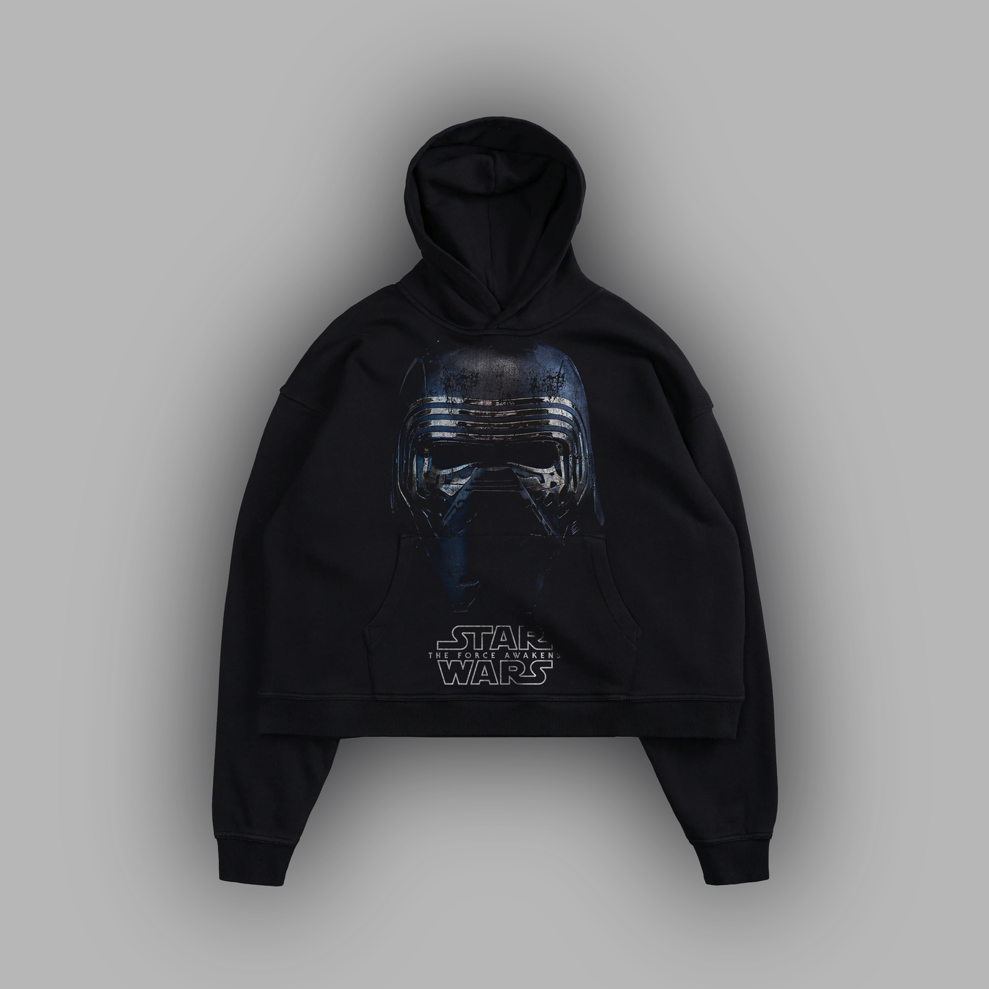 KYLO REN 'LIMITED' BOX CUT HOODIE IN CHARCOAL