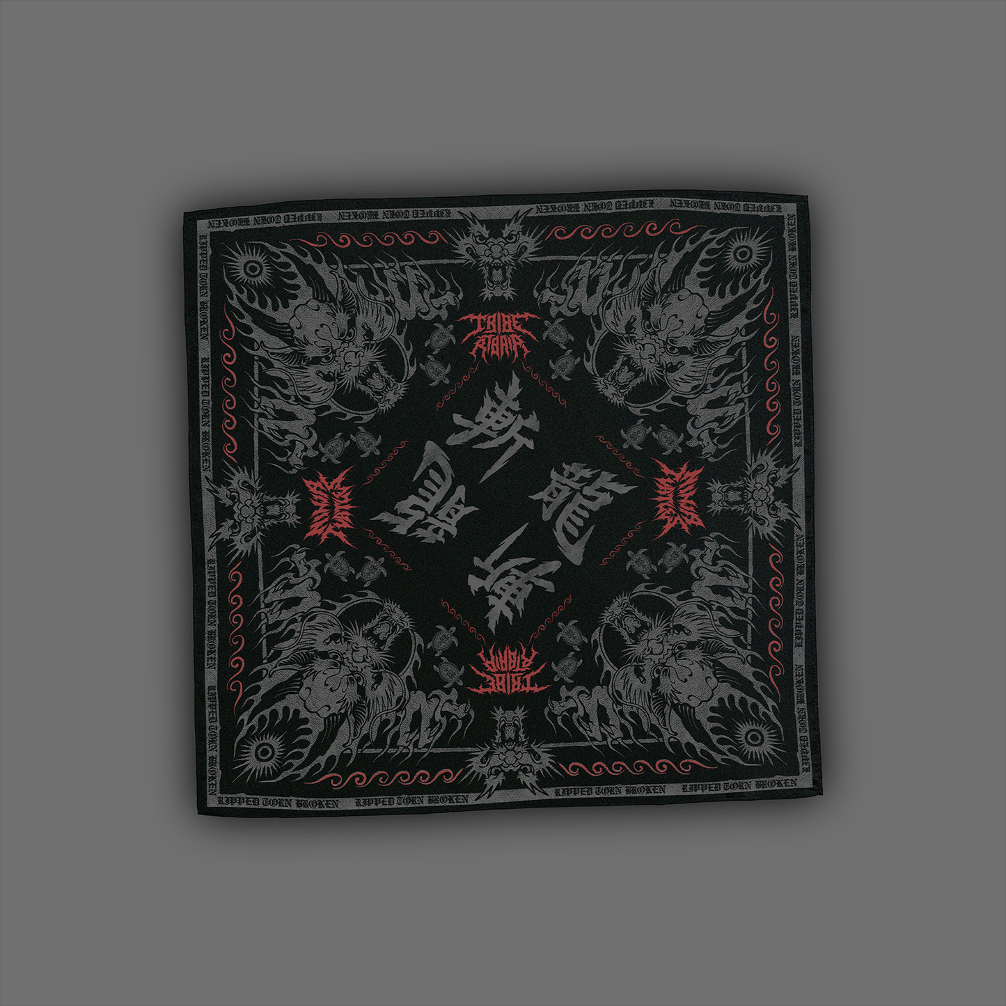 NINJA KANJI BANDANA | SHADOW BLACK EDITION