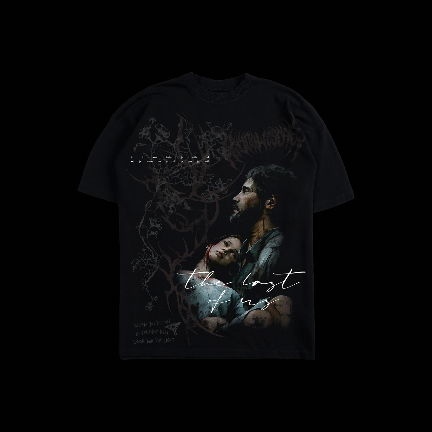 LOU | LOST IN DARKNESS 'LIMITED' OS TEE IN BLACK