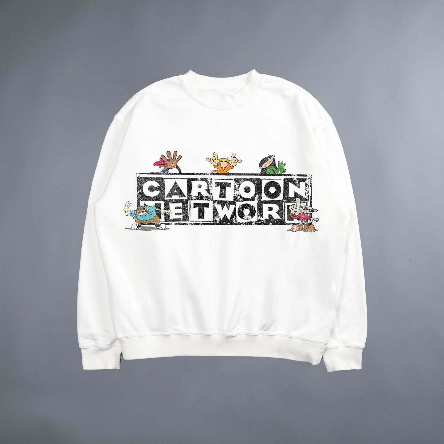 CODE NAME: THE TRIBE! 'LIMITED' OVERSIZED CREWNECK IN PEARL WHITE