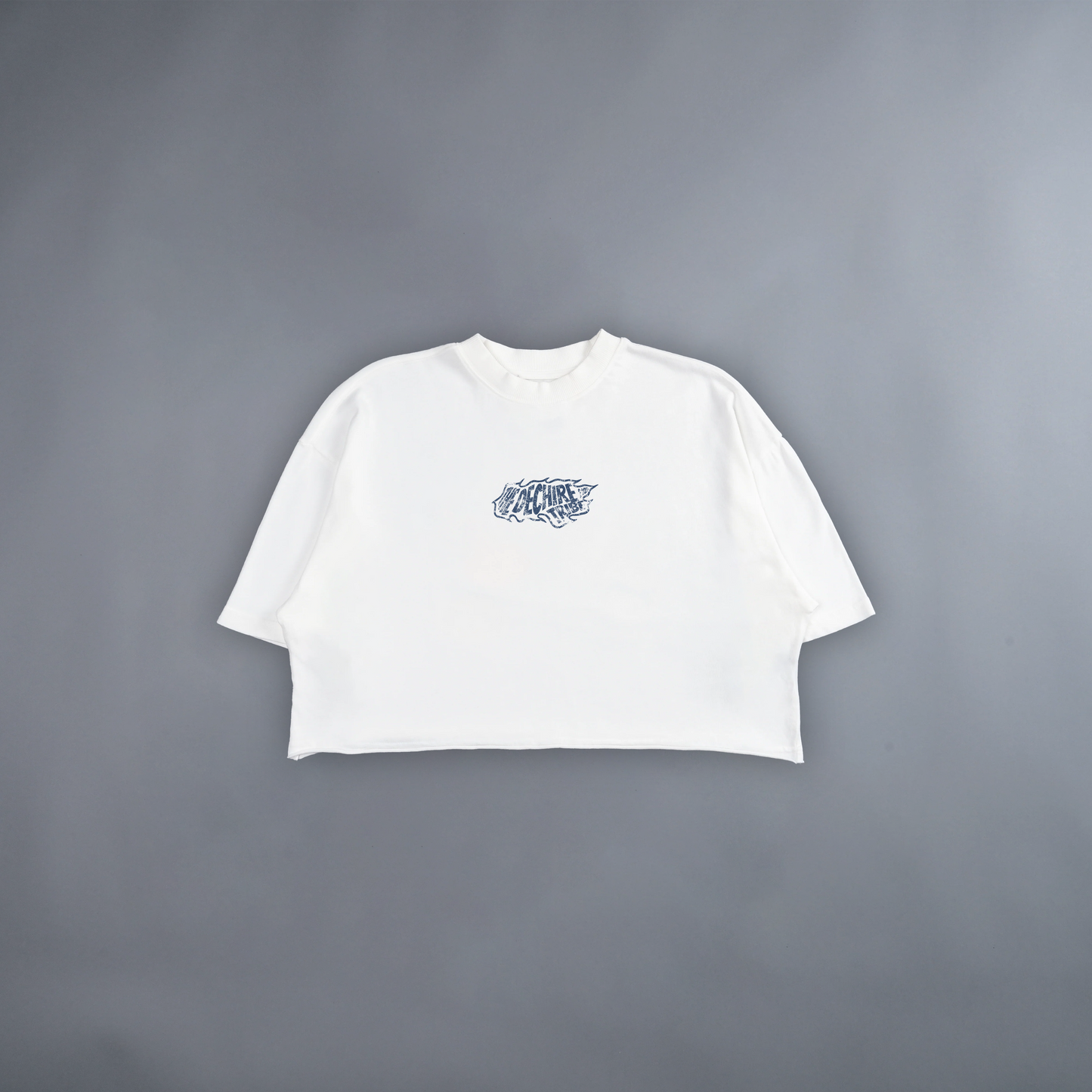 CODE NAME: TRIBE! 'LIMITED' MIDRIFF CROP TEE IN WHITE