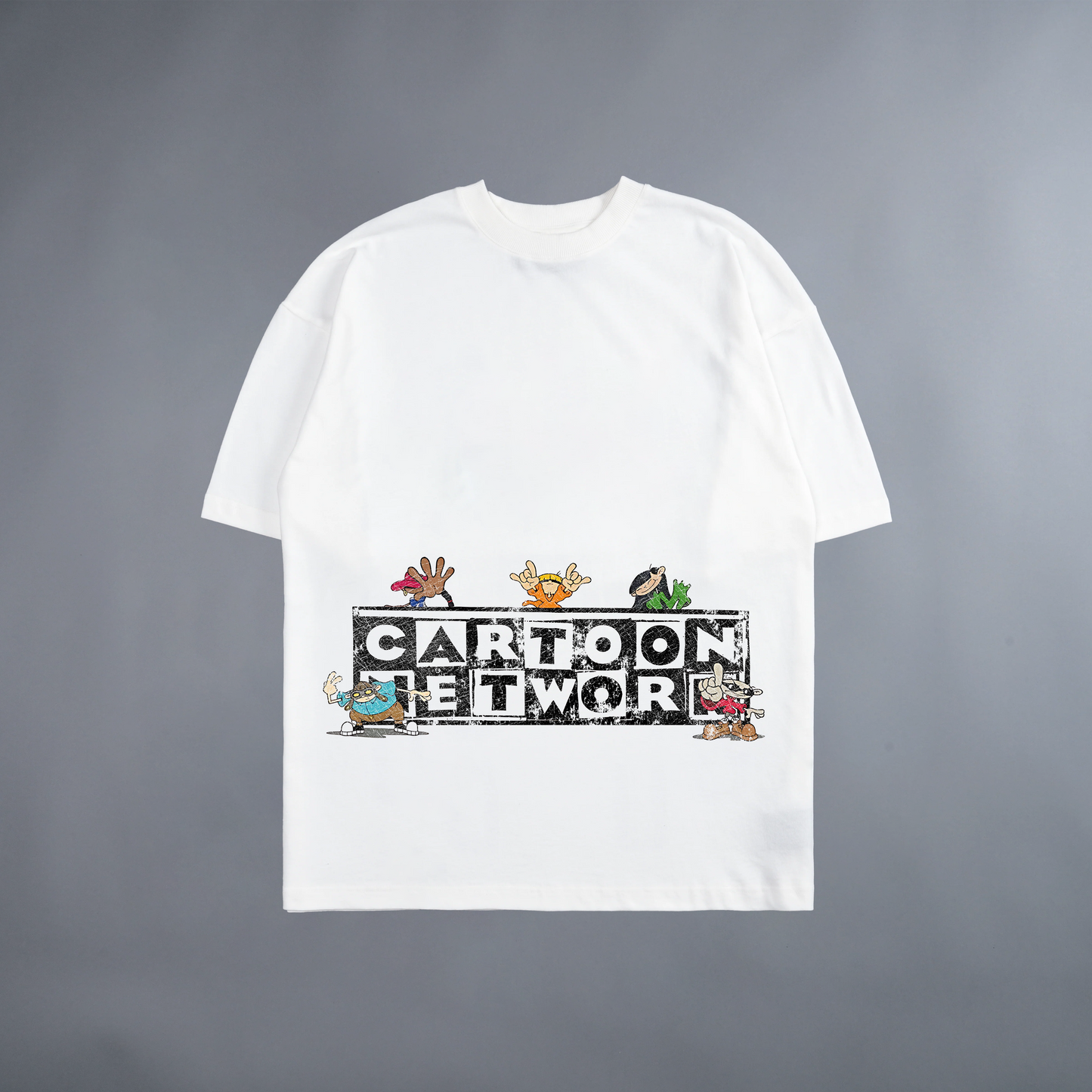 CODE NAME: TRIBE! 'LIMITED' 240X BOXY OVERSIZED TEE IN WHITE