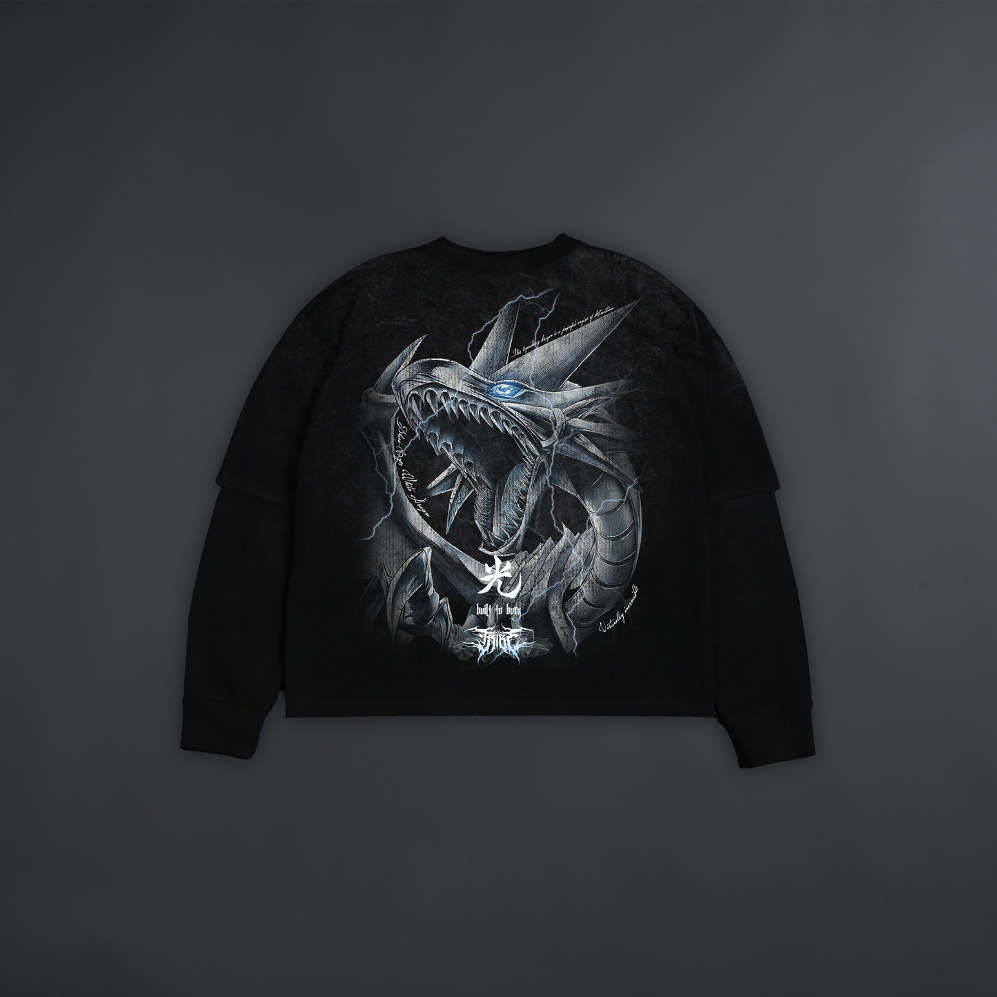 BLUE EYES WHITE DRAGON '1 OF 50' WASHED TWOFER L/S TEE