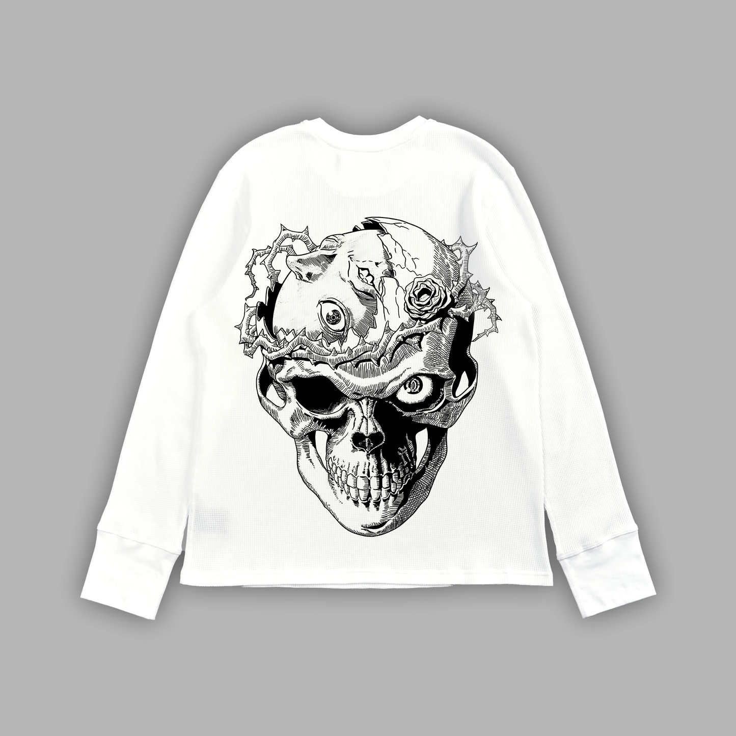 BEHELITH 'LIMITED' FOG® x DL® ESSENTIAL LS TEE IN PEARL WHITE