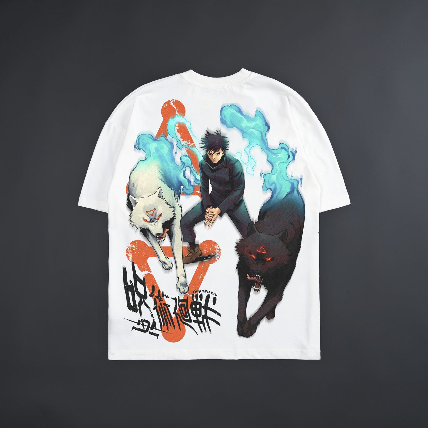 MEGUMI: DEMON DOGS 'LIMITED' 6oz OVERSIZED TEE IN WHITE