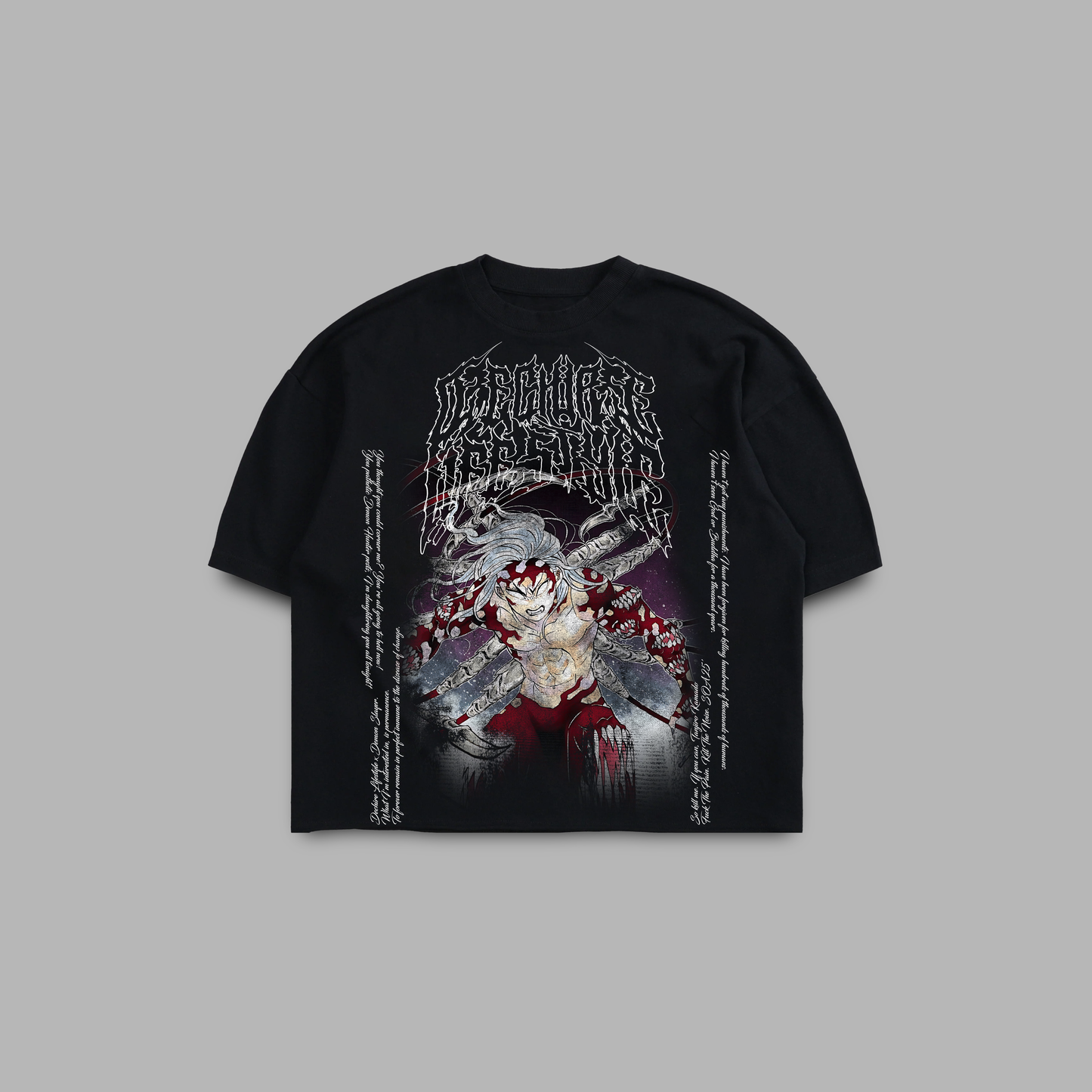 THE DEMON KING 'LIMITED' OVERSIZED BOXY TEE IN BLACK