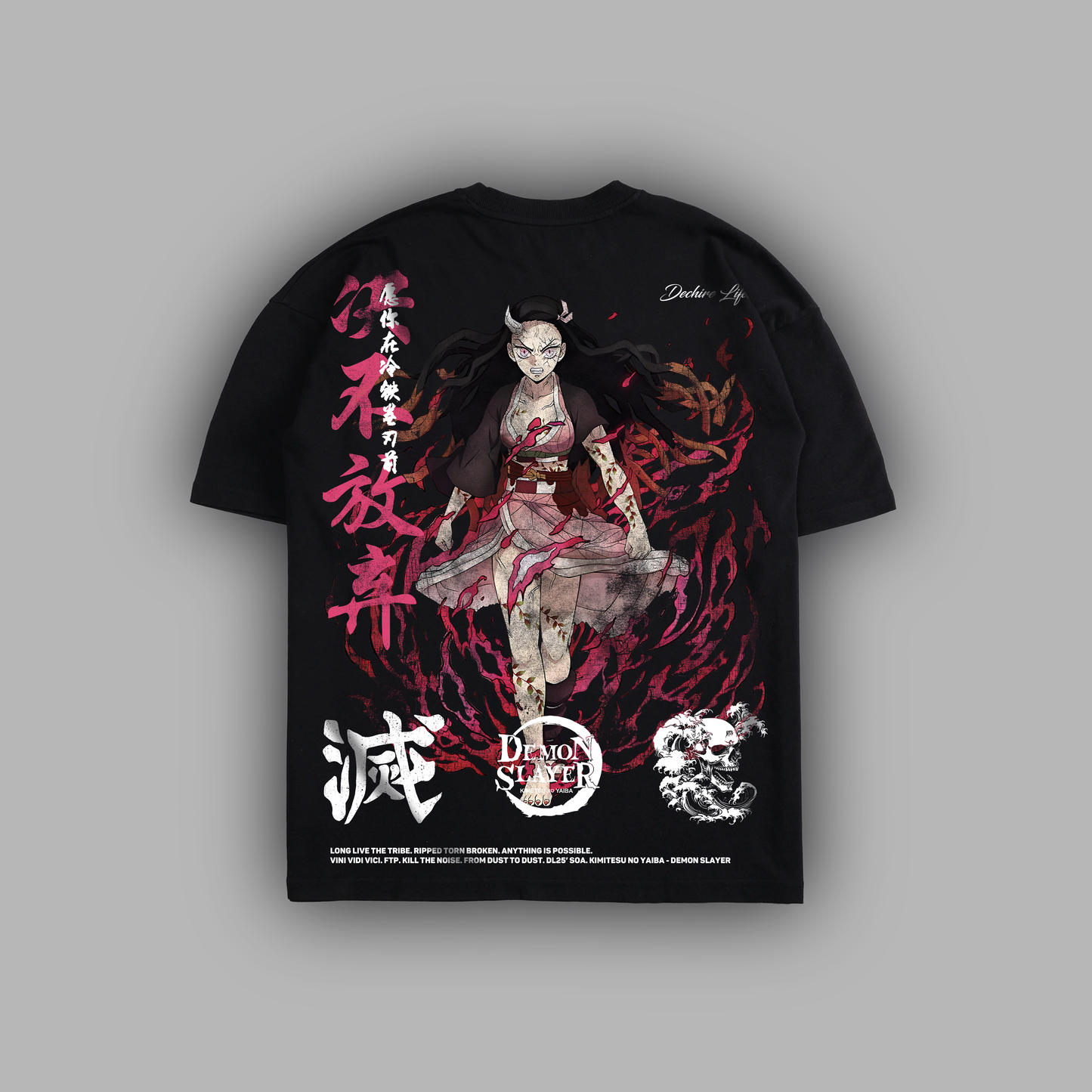 NEZUKO 'LIMITED' 6oz OVERSIZED TEE IN BLACK