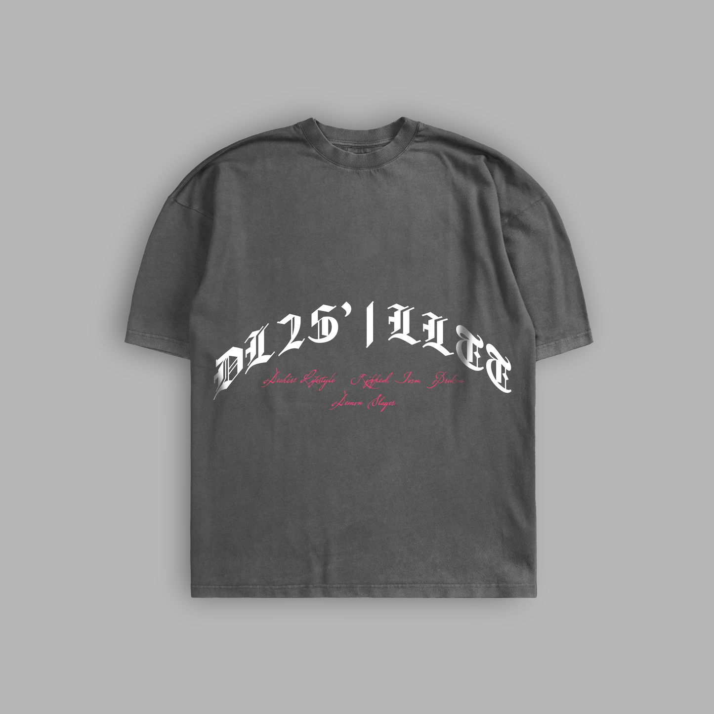 NEZUKO 'LIMITED' DROP SHOULDER OS TEE IN SLATE GREY