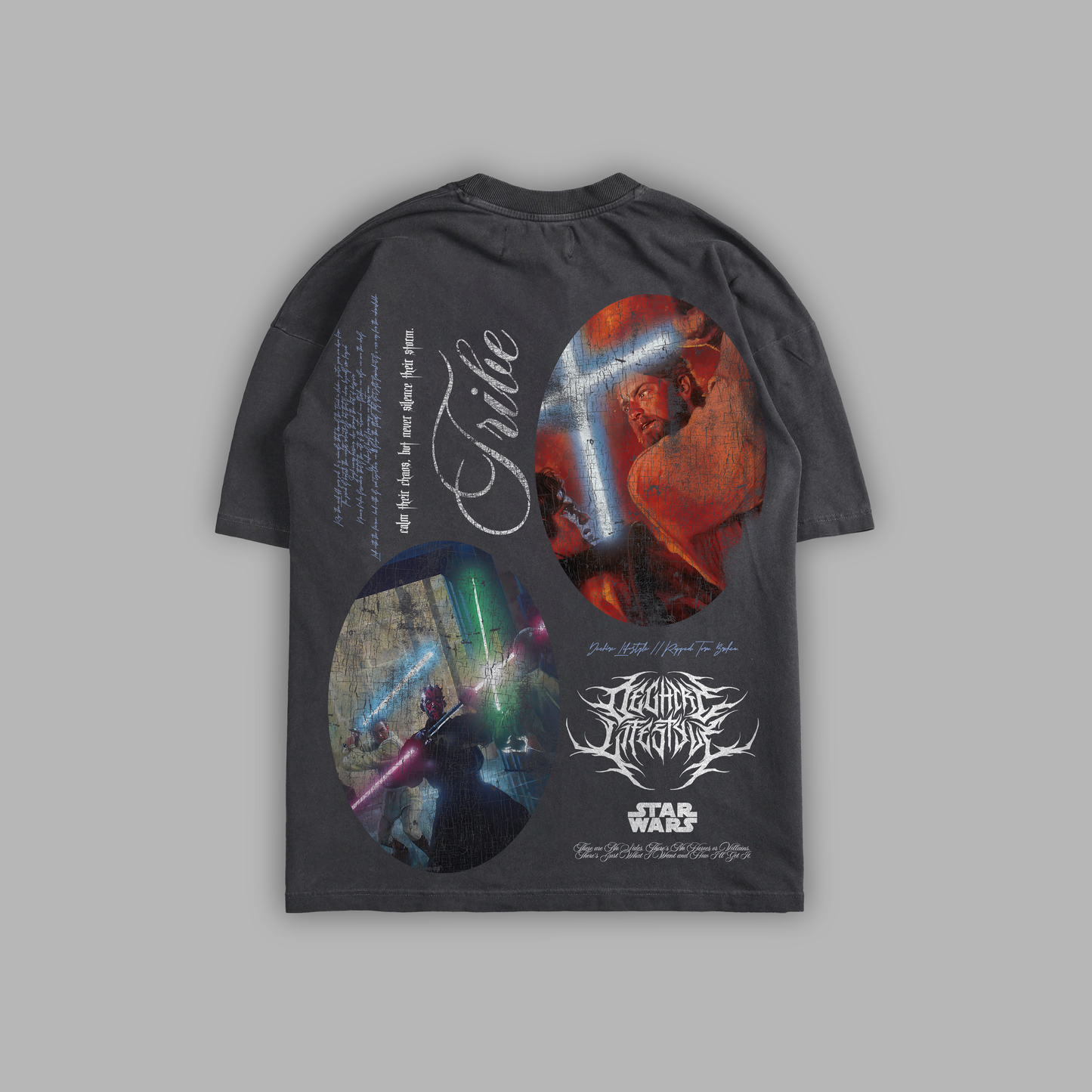 OBI-WAN KENOBI 'LIMITED' 8oz OVERSIZED TEE IN WASHED GREY
