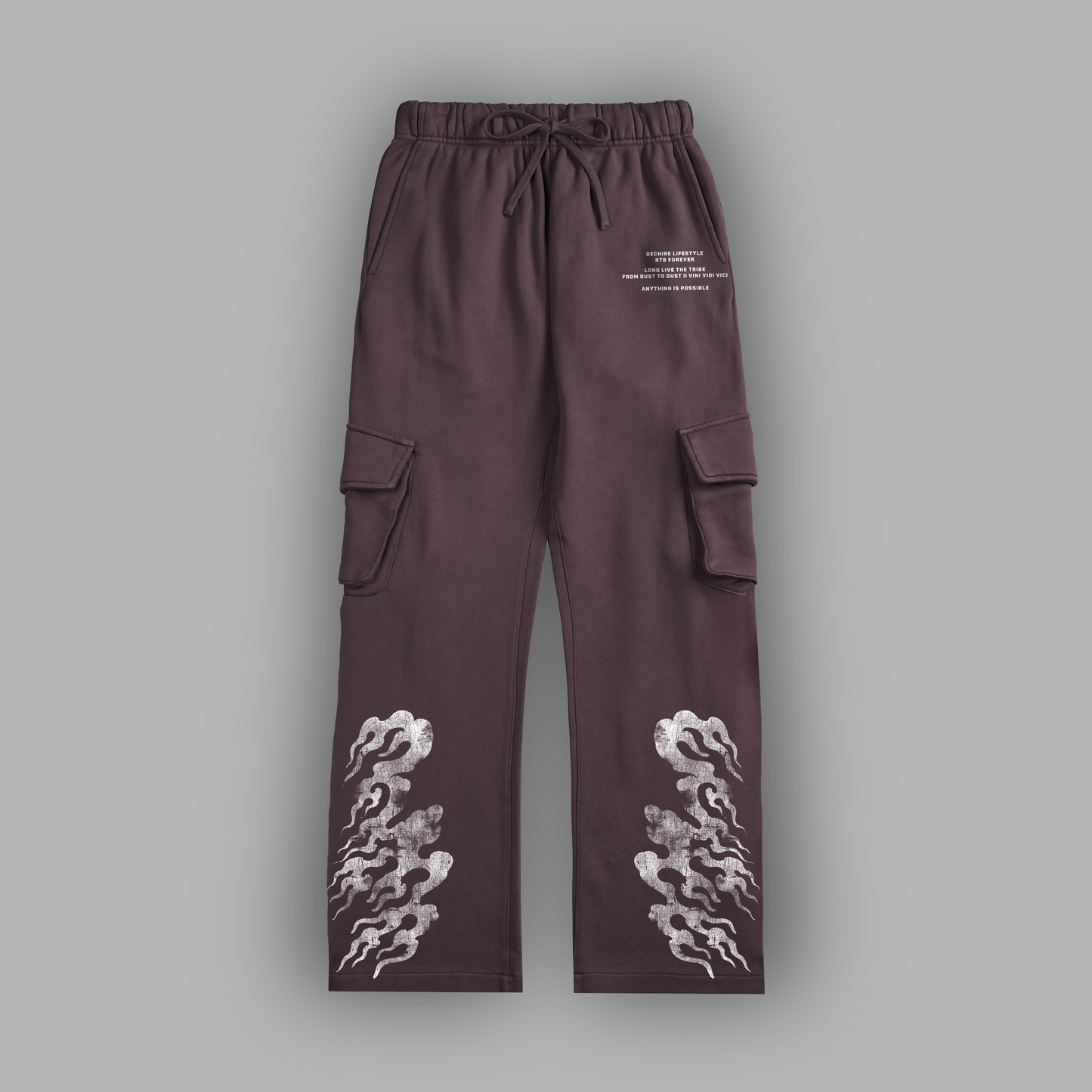 SOA V1 SWEATS CARGO SWEATS IN BURNT BURGANDY